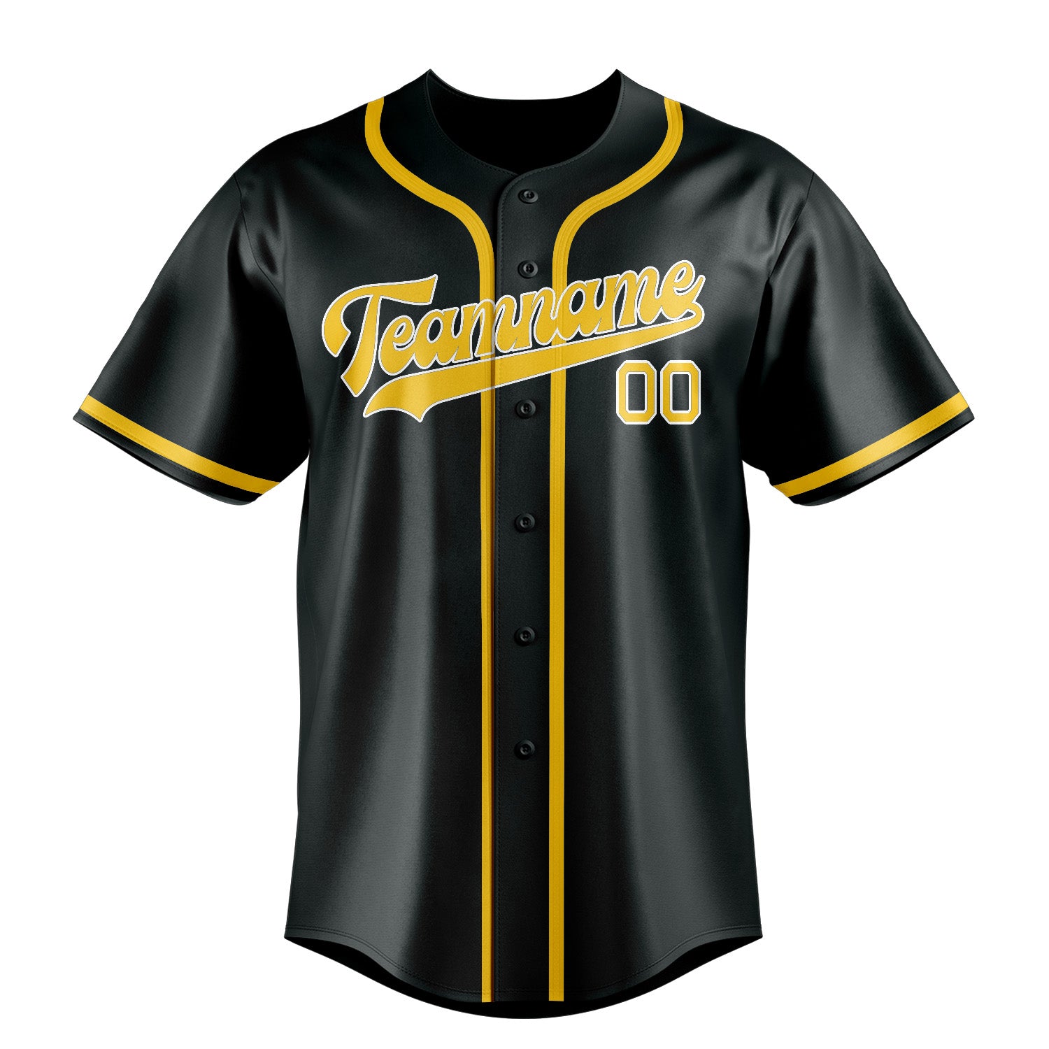 Custom Dark Grey Gold Baseball Jersey