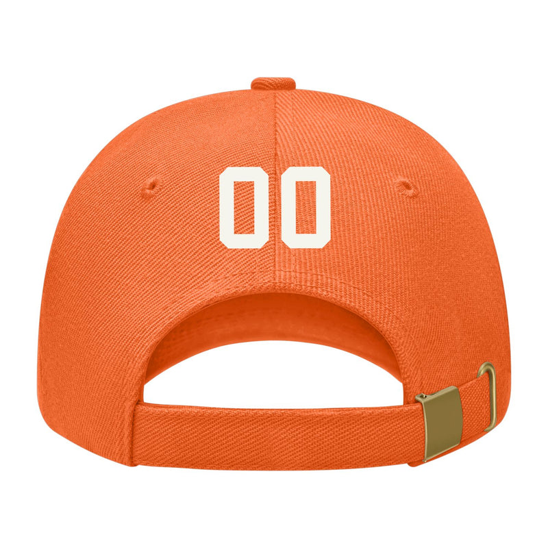Custom Orange Pale Ice Blue Hat 20B21818