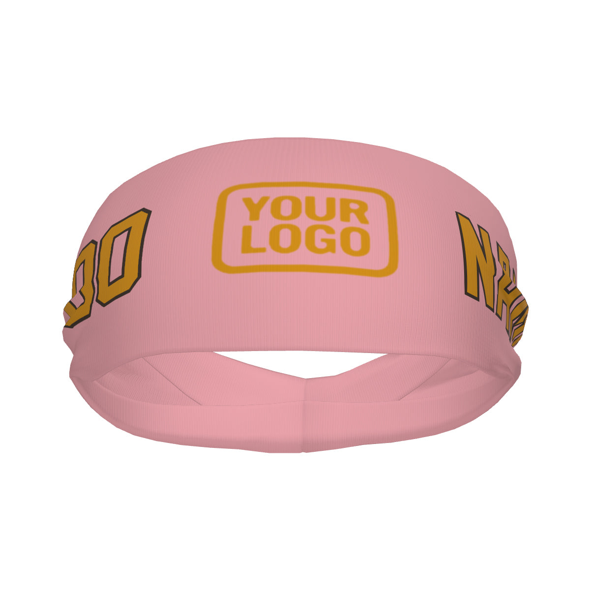 Custom Light Pink Yellow Sports headband