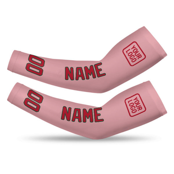 Custom Light Pink Red Arm Sleeve