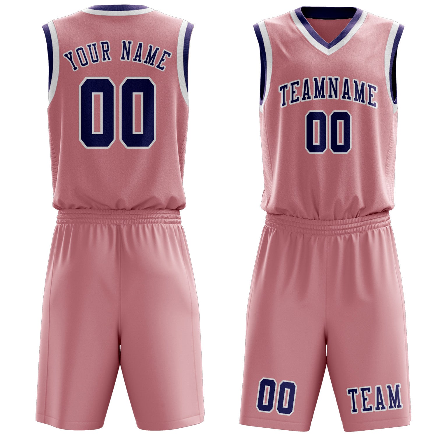 Custom Light Pink Purple Basketball Set