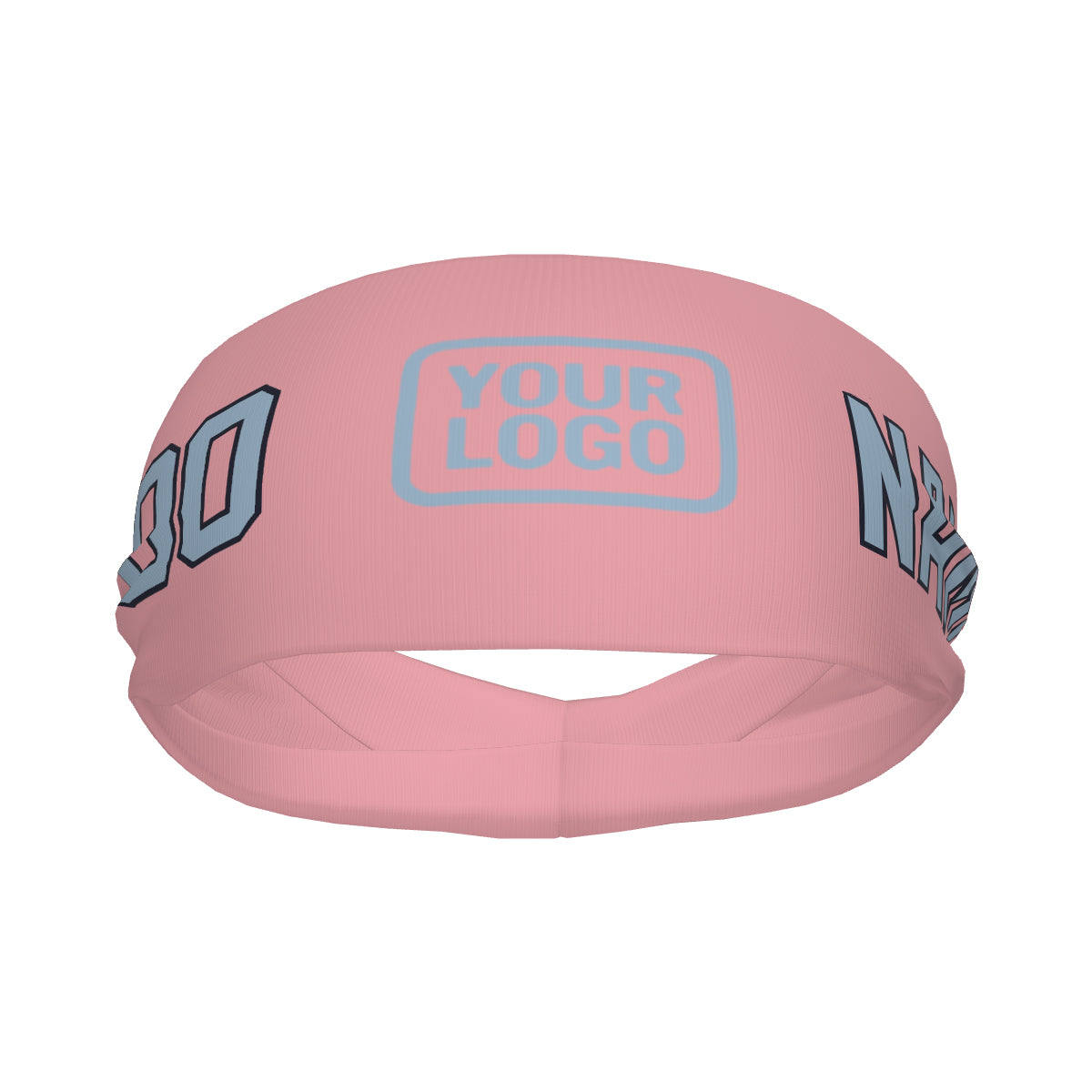 Custom Light Pink Light Blue Sports headband