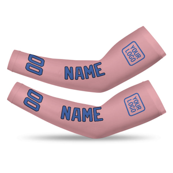 Custom Light Pink Sky Blue Arm Sleeve