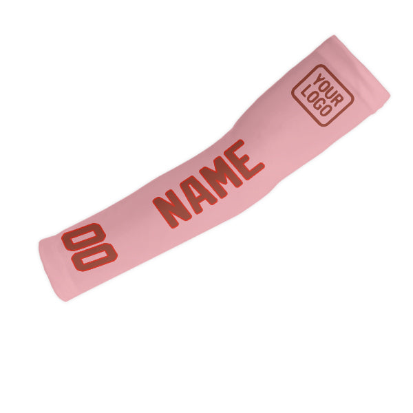 Custom Light Pink Coral Red Arm Sleeve