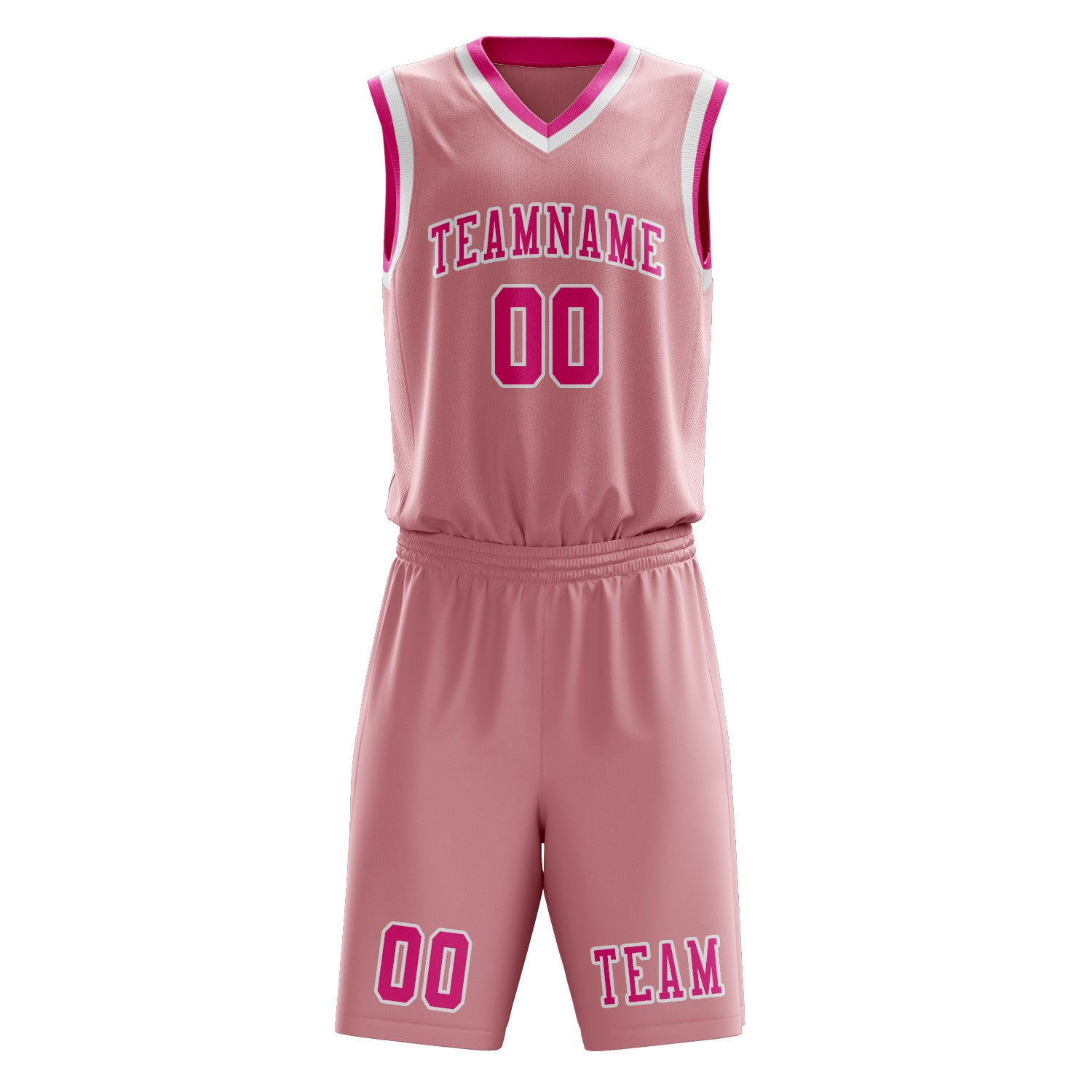 Custom Light Pink Pink Basketball Set