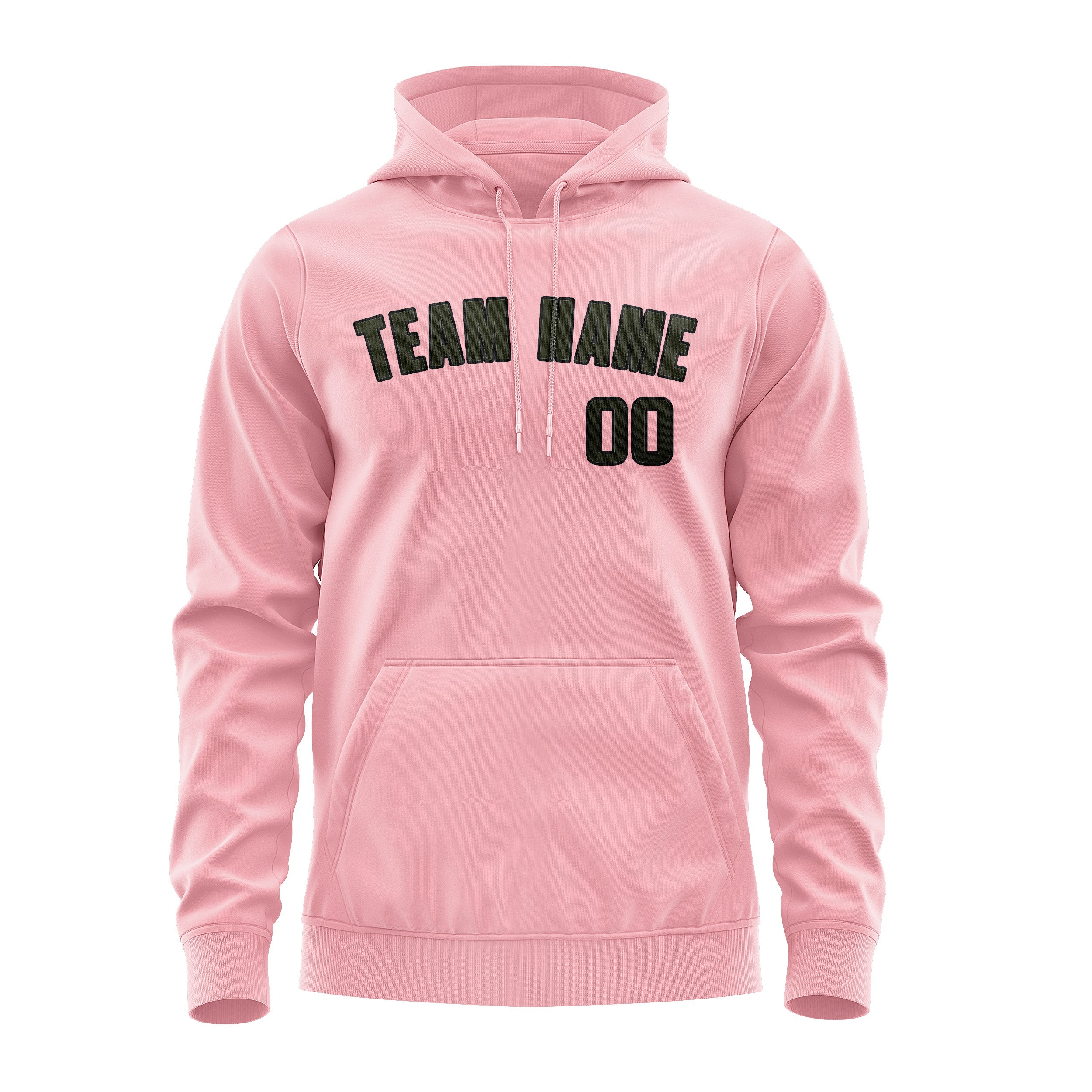 Custom Light Pink Olive Hoodie