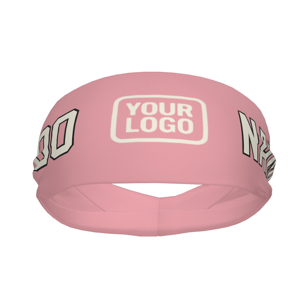 Custom Light Pink Cream Sports headband