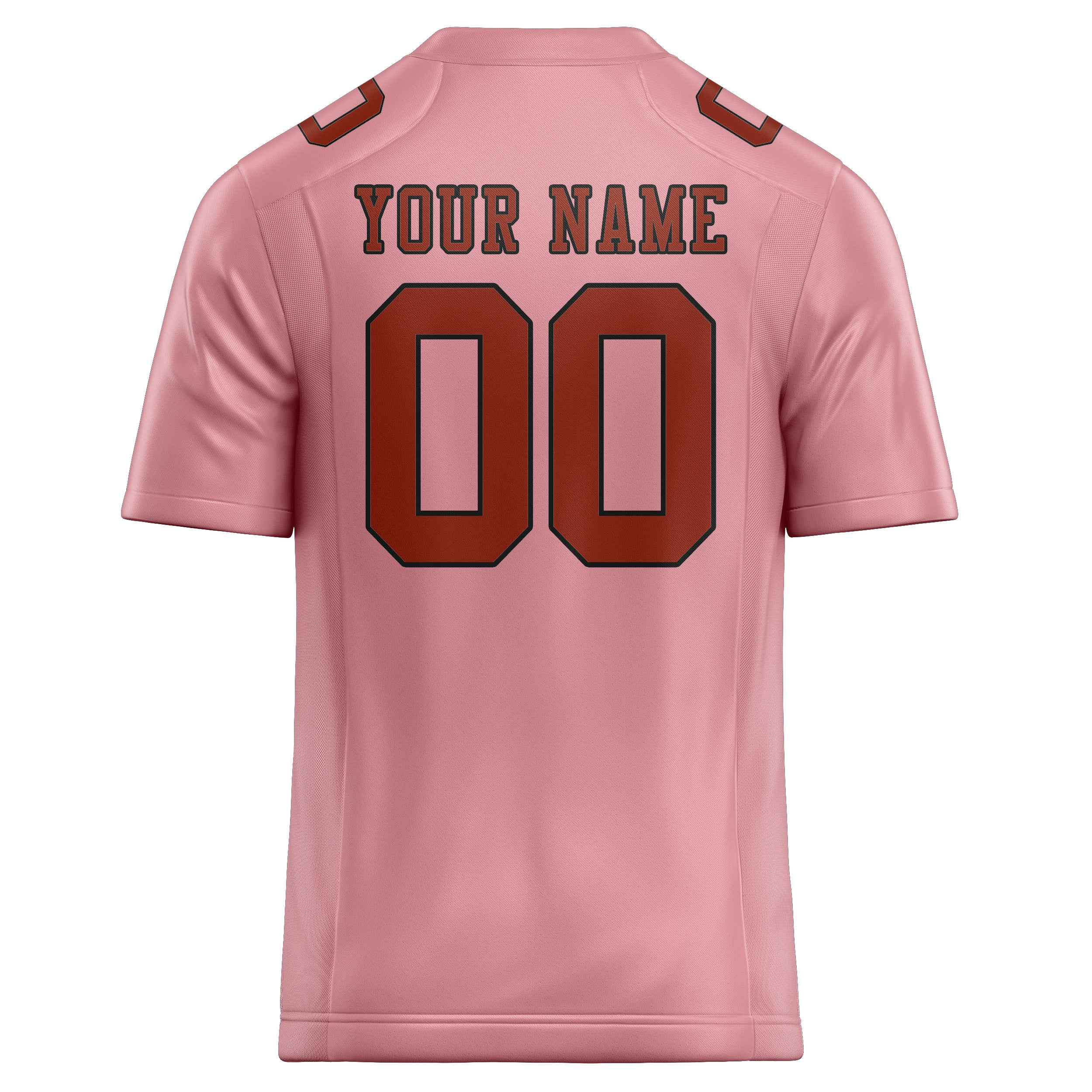 Custom Light Pink Coral Red Football Jersey