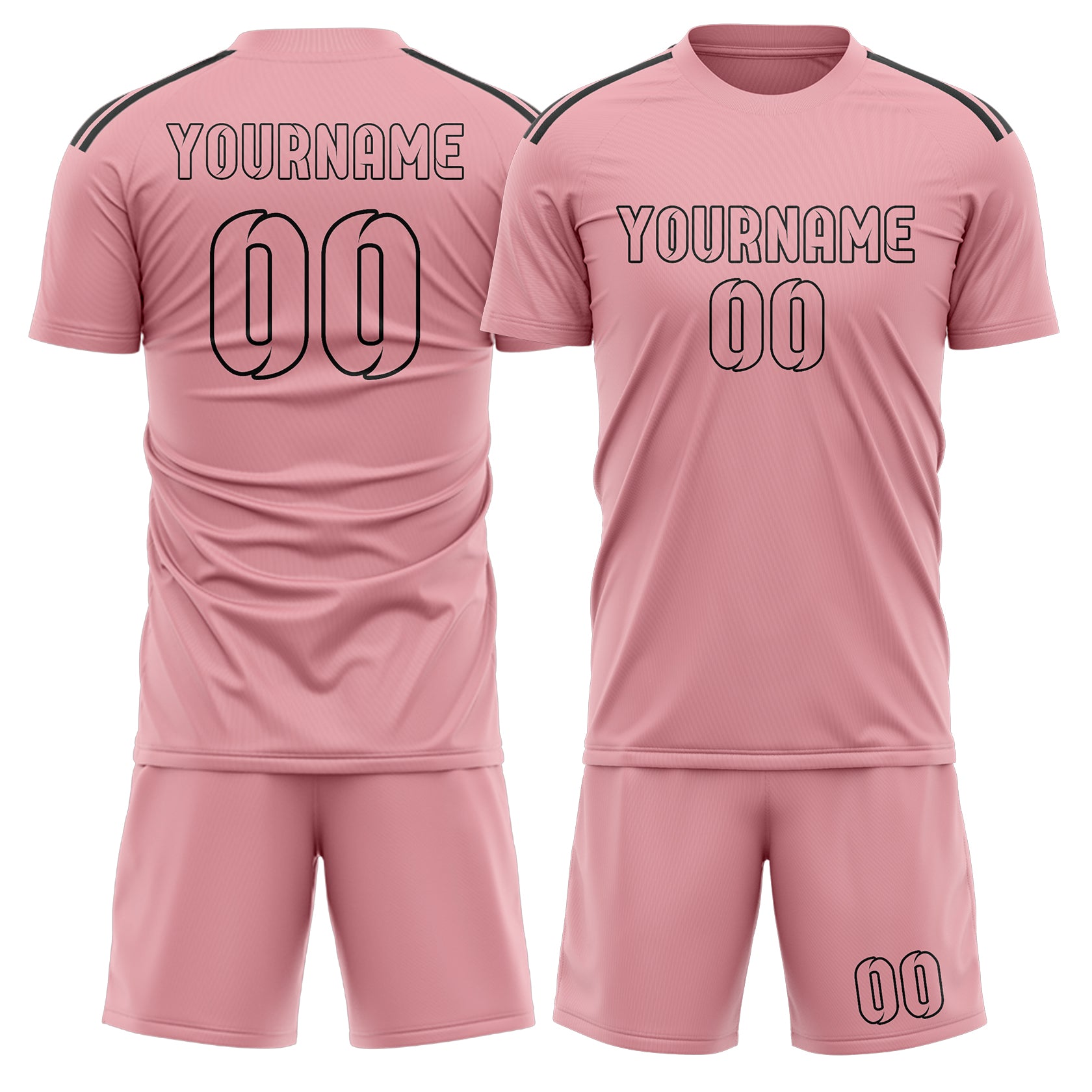 Custom Light Pink Light Pink Soccer Set