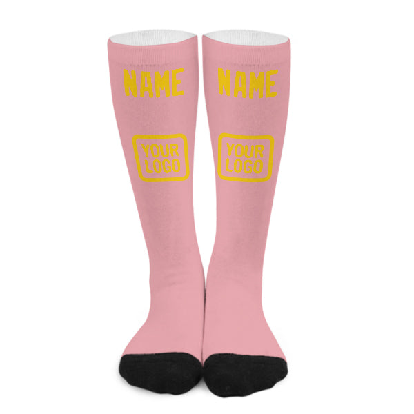 Custom Light Pink Gold Knee-High Sock