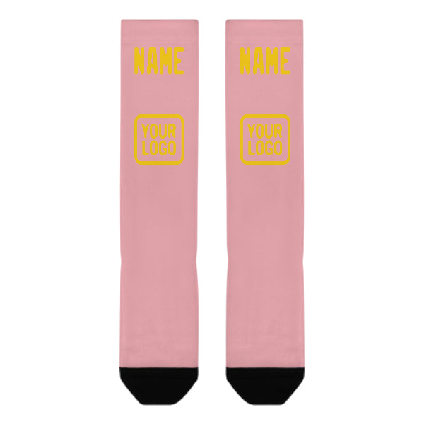 Custom Light Pink Gold Knee-High Sock