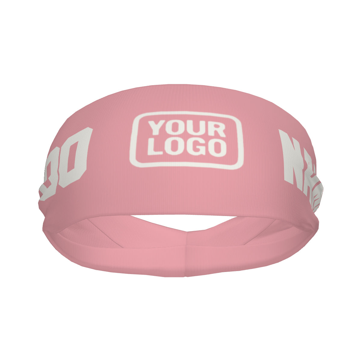 Custom Light Pink White Sports headband