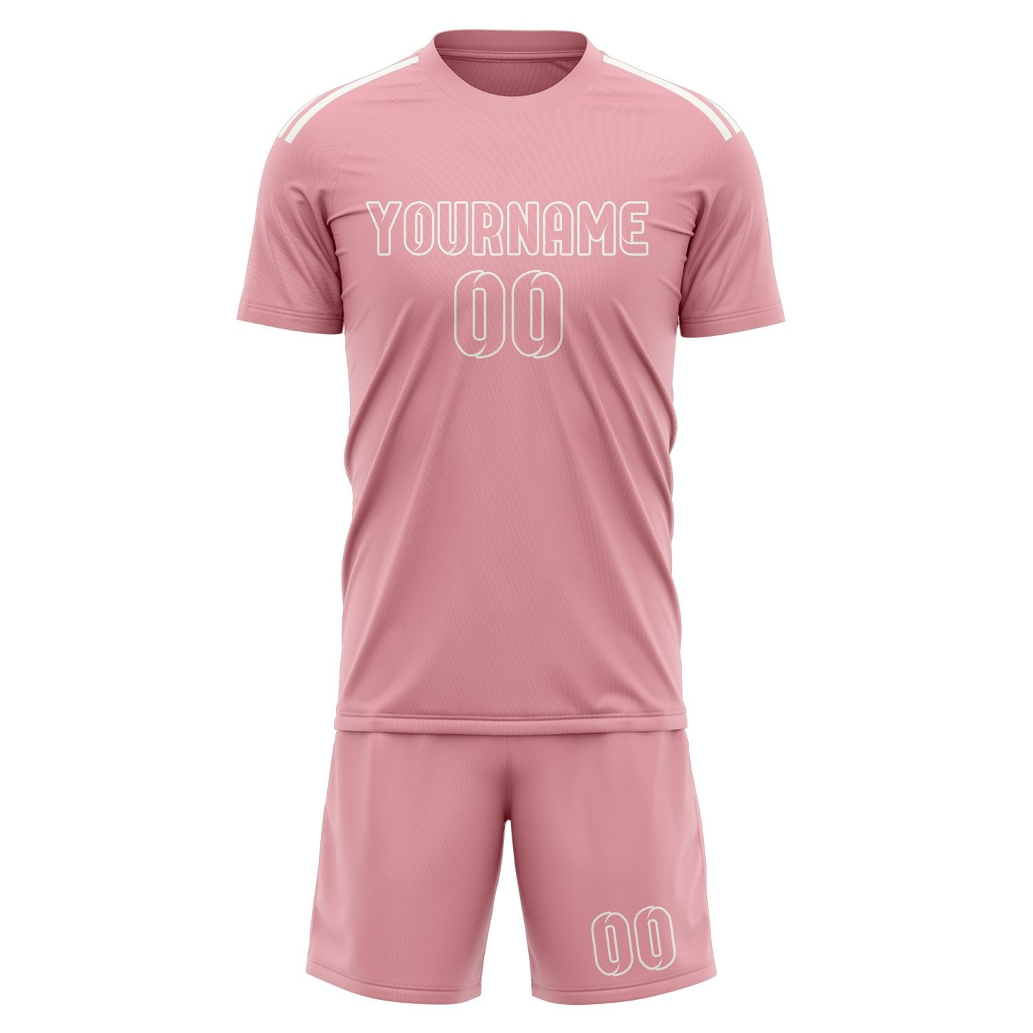 Custom Light Pink Light Pink Soccer Set