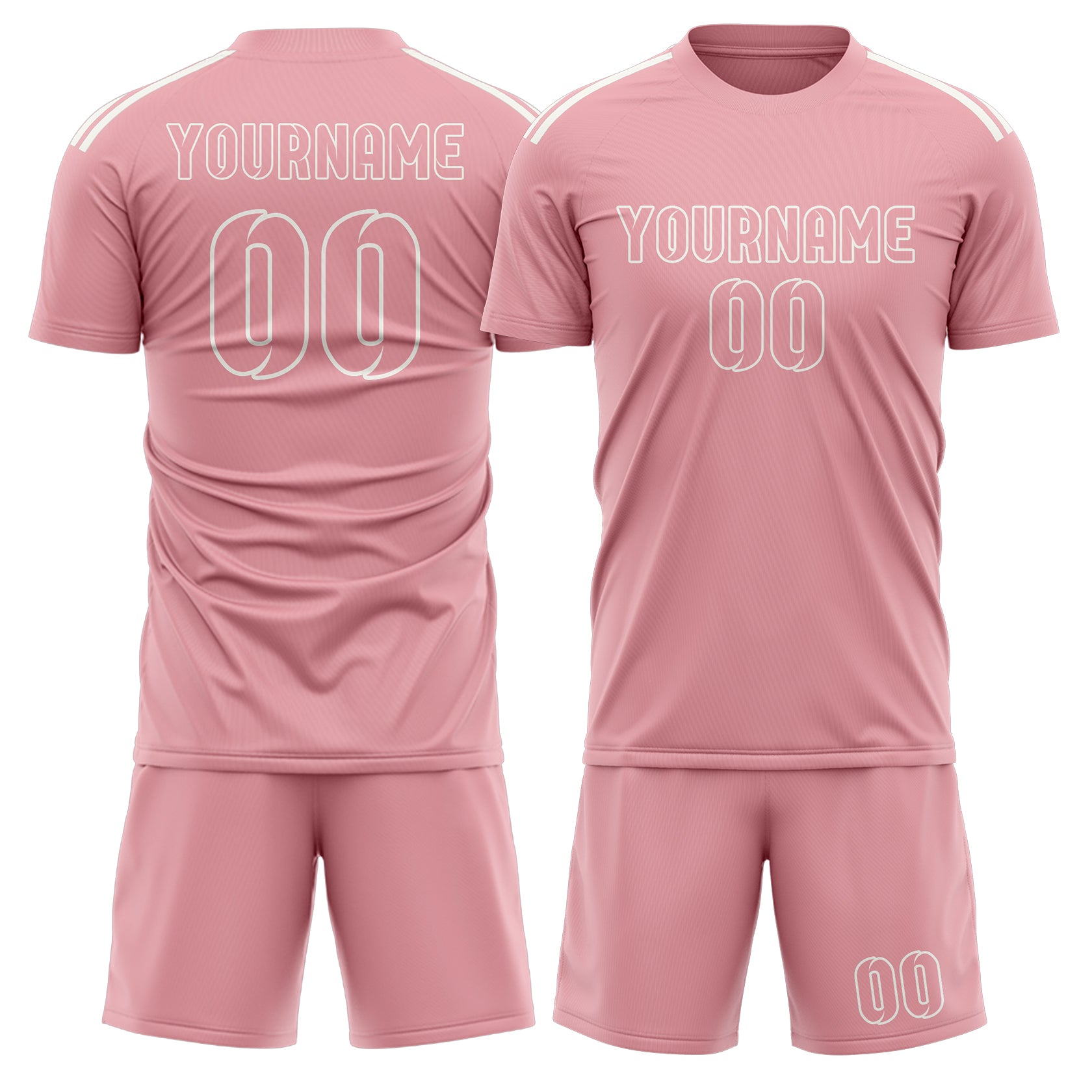 Custom Light Pink Light Pink Soccer Set