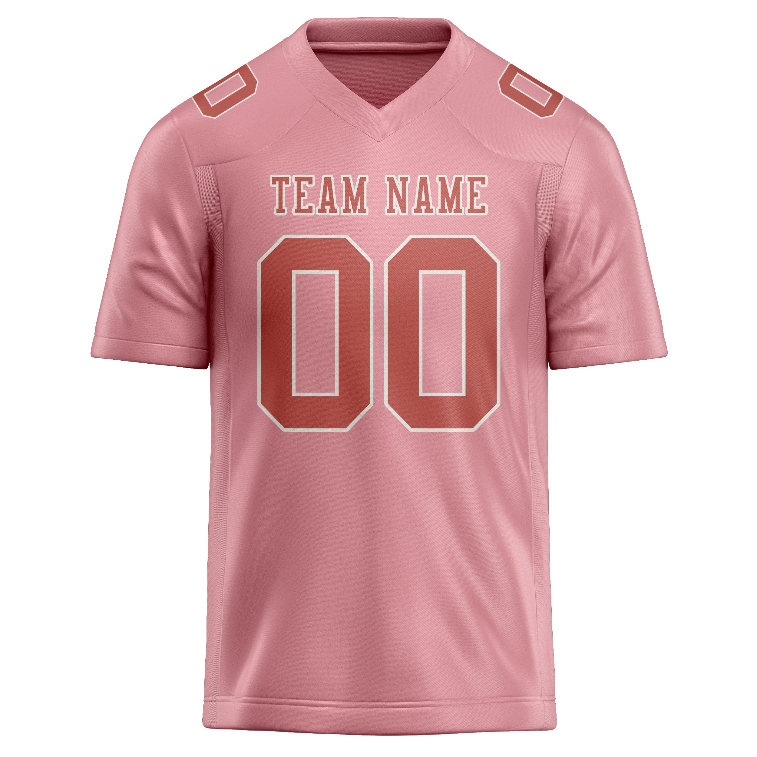Custom Light Pink Copper Rose Football Jersey