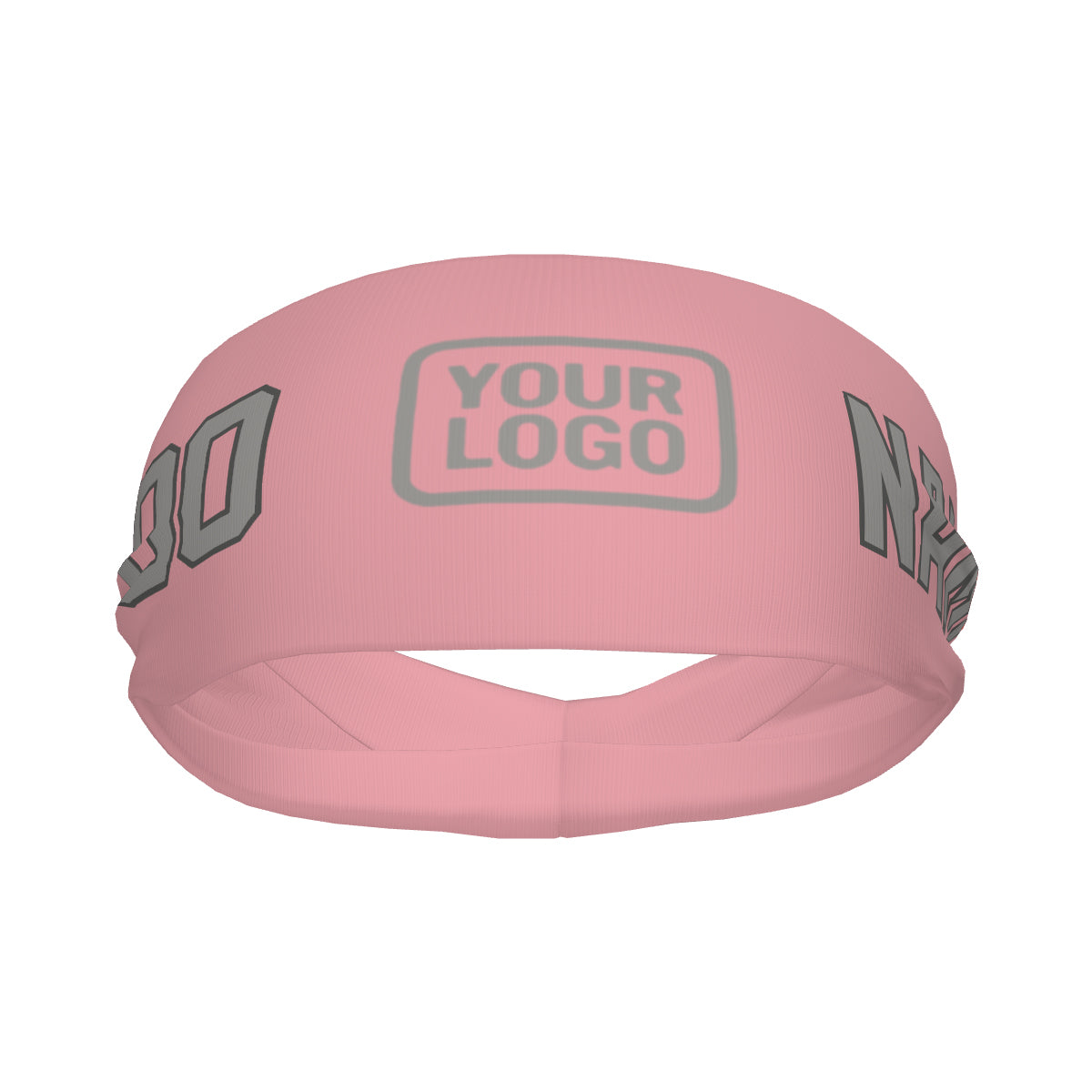 Custom Light Pink Gray Sports headband