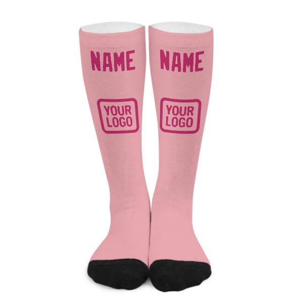 Custom Light Pink Pink Knee-High Sock