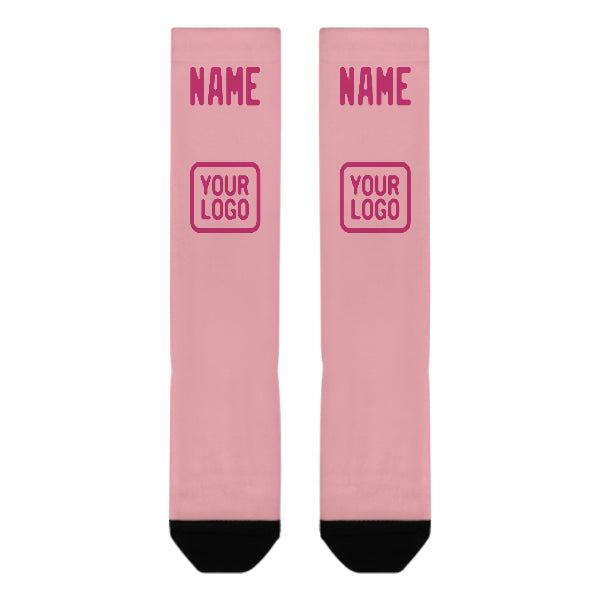 Custom Light Pink Pink Knee-High Sock
