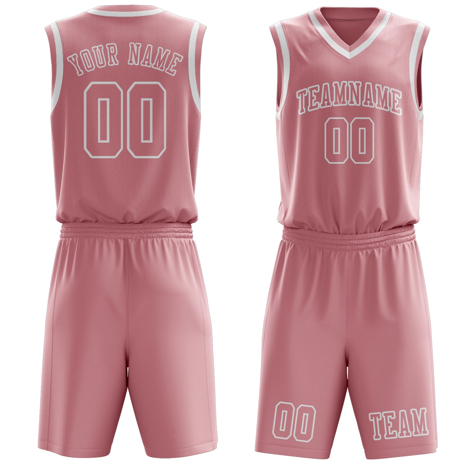 Custom Light Pink Light Pink Basketball Set