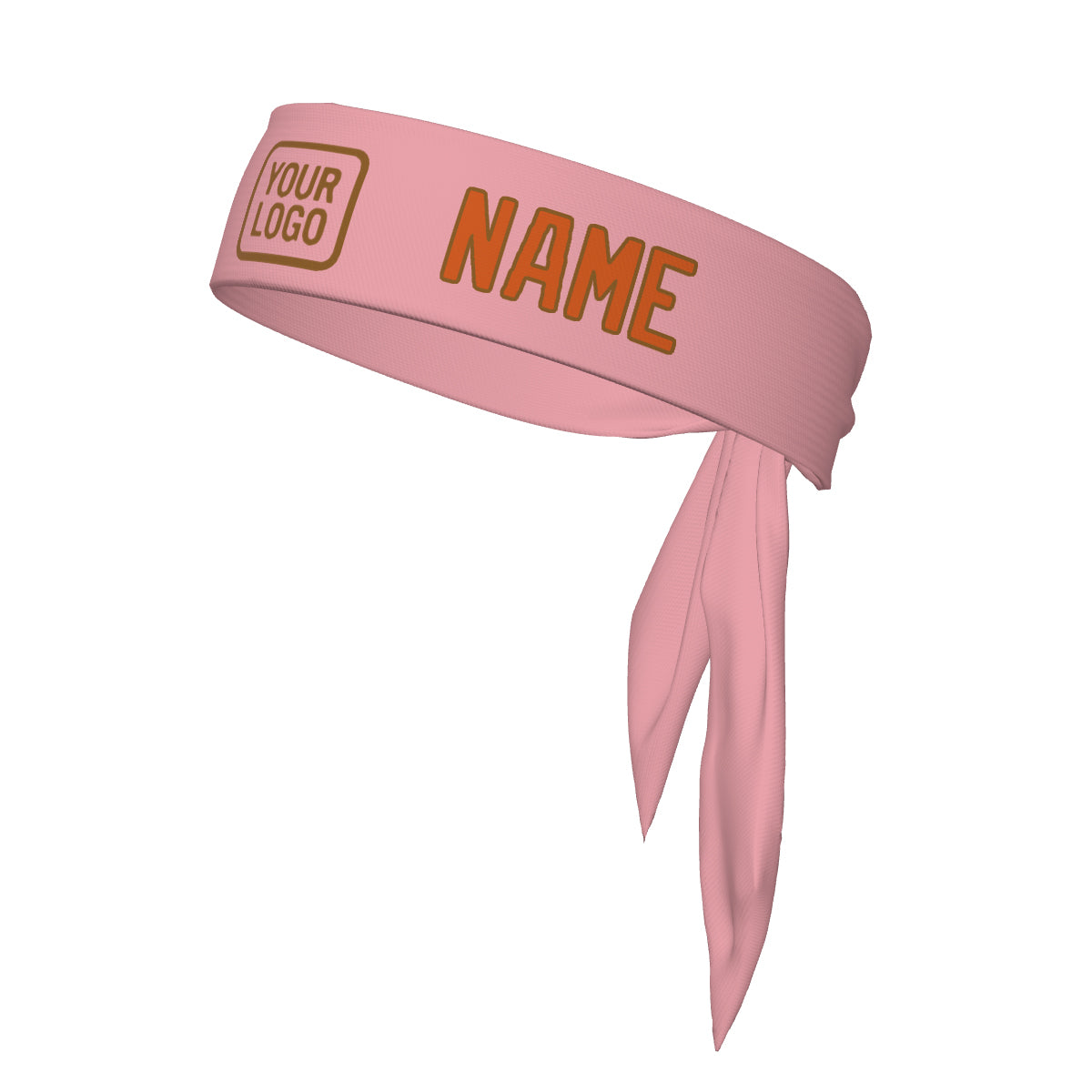 Custom Light Pink Orange Headband