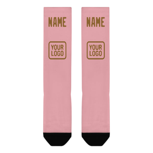 Custom Light Pink Khaki Knee-High Sock
