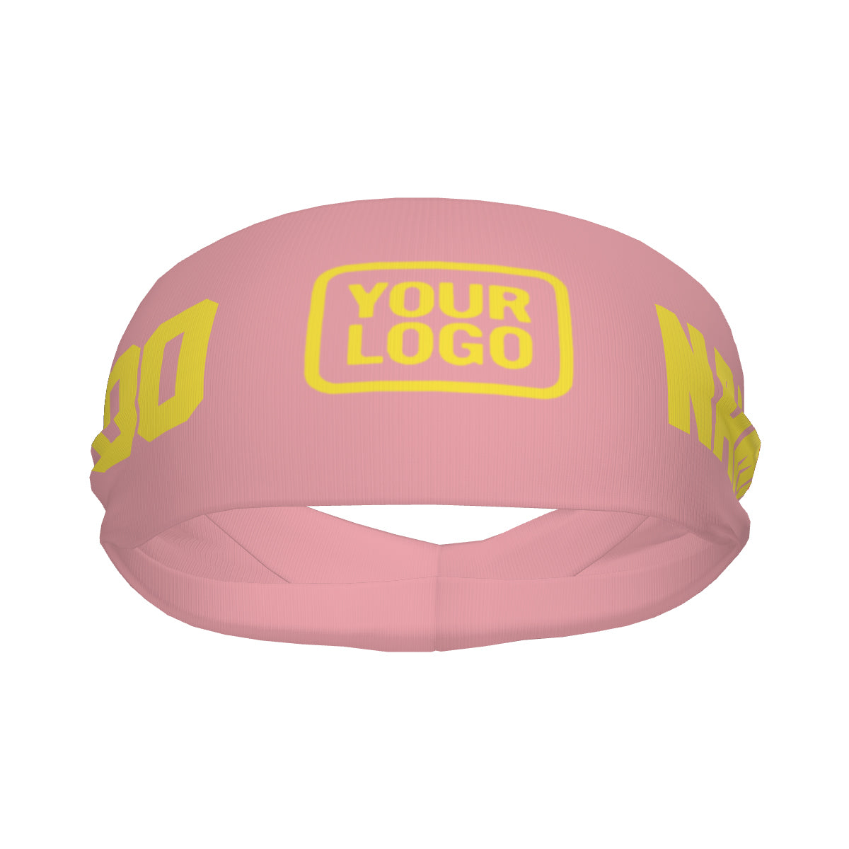 Custom Light Pink Light Yellow Sports headband