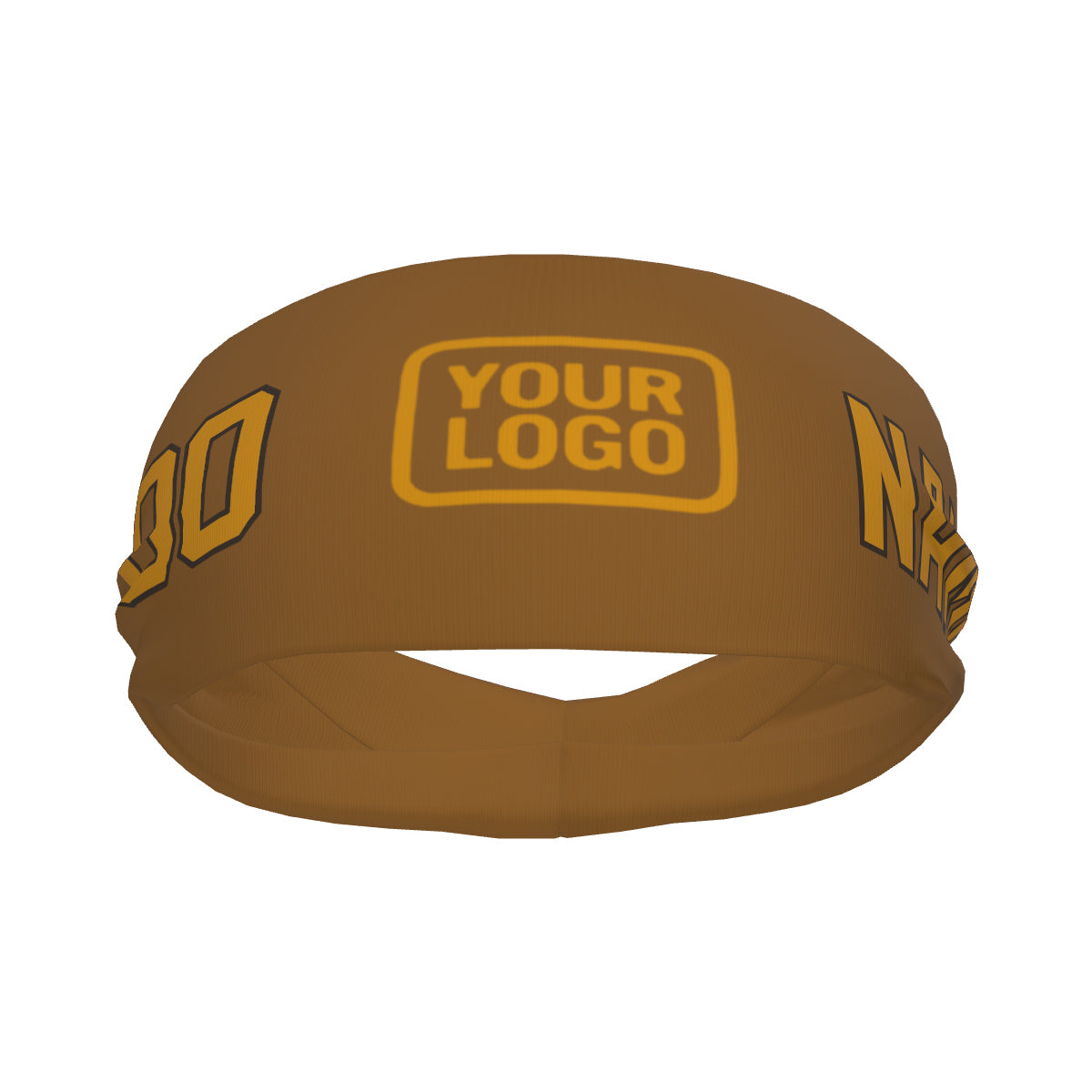 Custom Khaki Yellow Sports headband