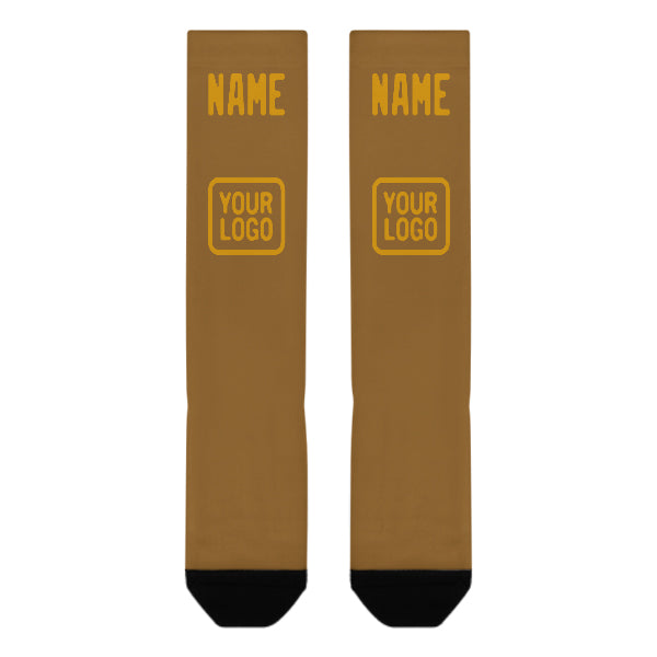 Custom Khaki Yellow Knee-High Sock
