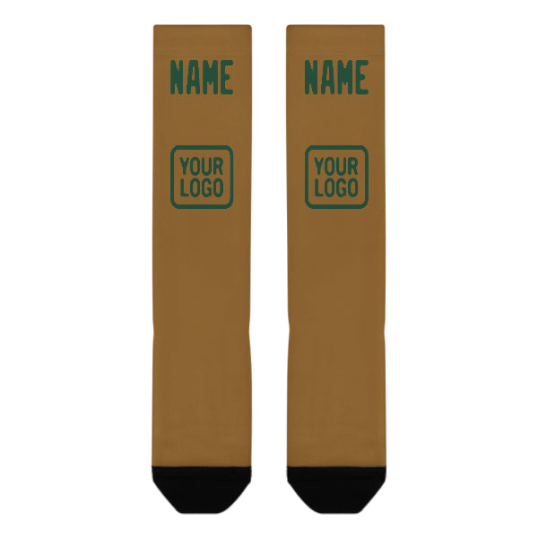 Custom Khaki Green Knee-High Sock