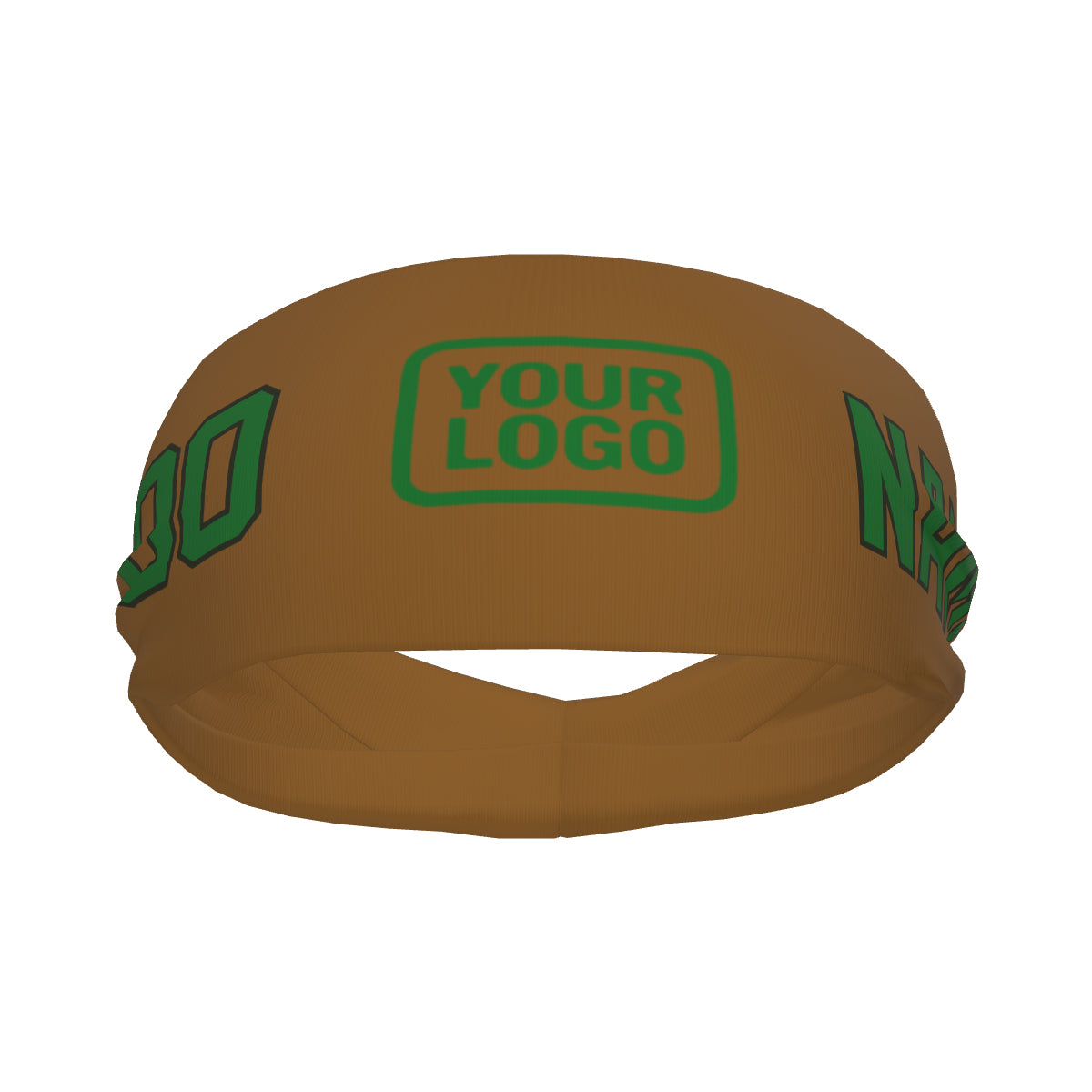 Custom Khaki Emerald Green Sports headband