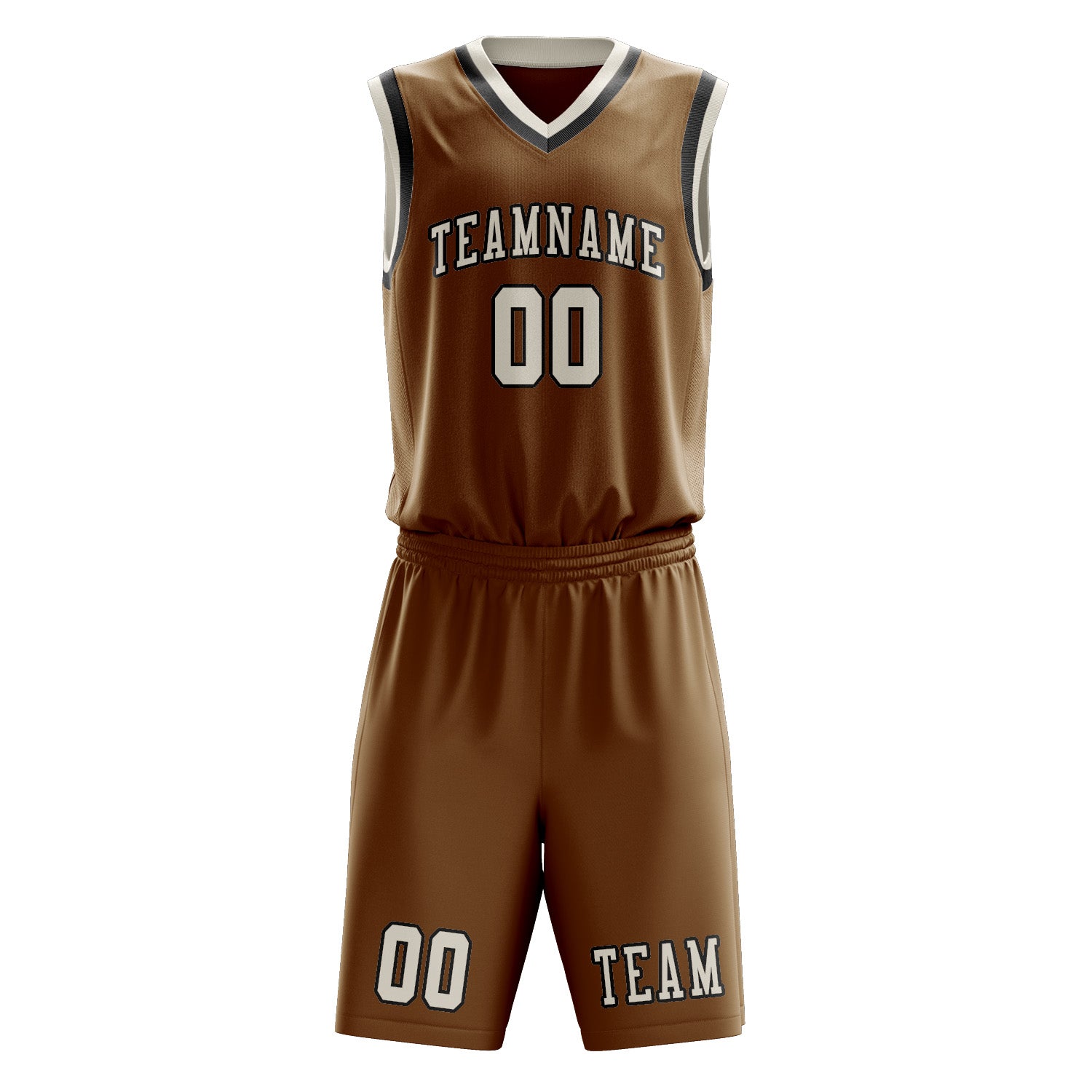 Custom Khaki Cream Basketball Set