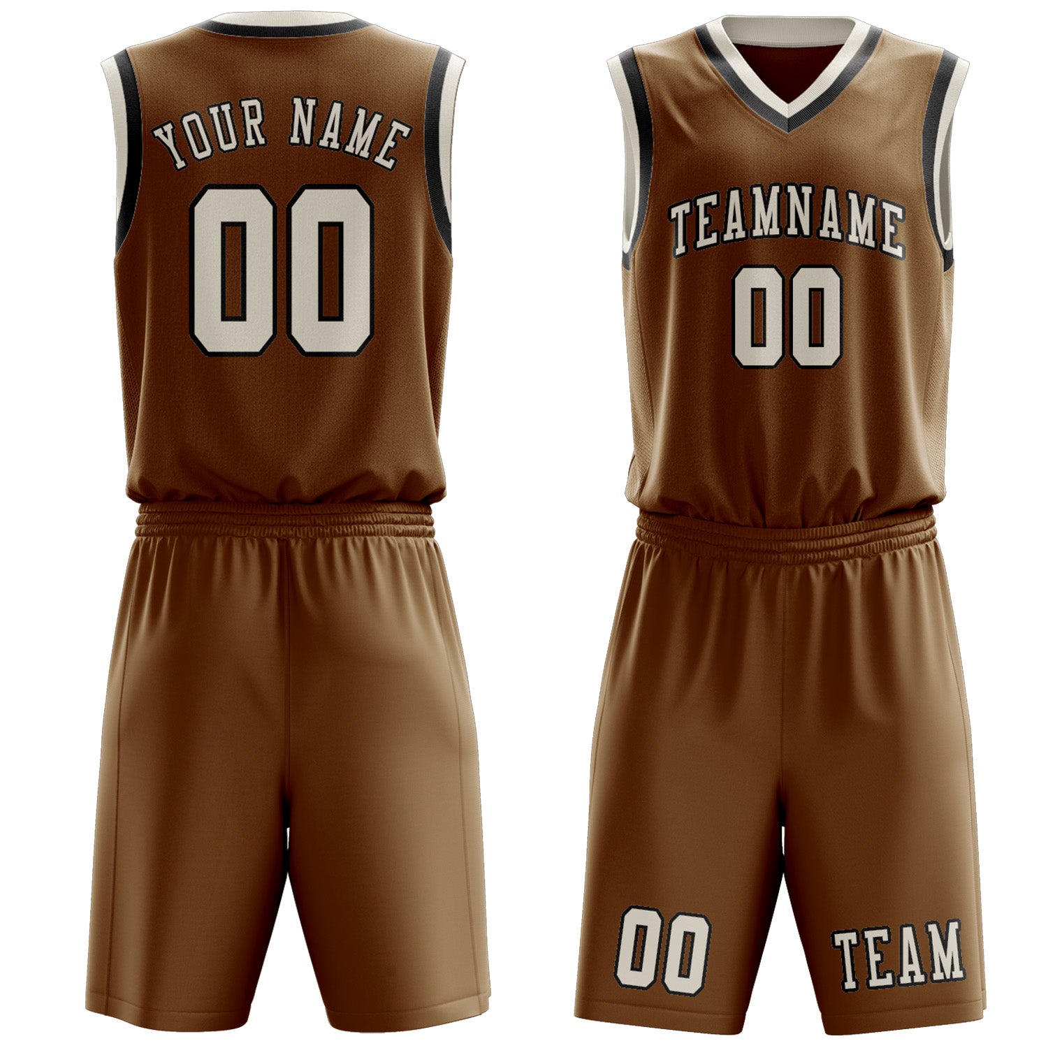 Custom Khaki Cream Basketball Set