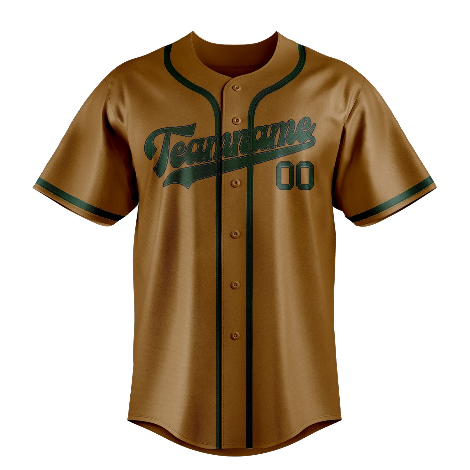 Custom Khaki Green Baseball Jersey