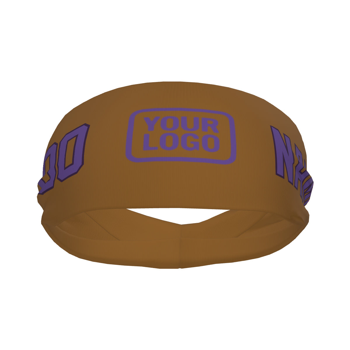 Custom Khaki Light Purple Sports headband