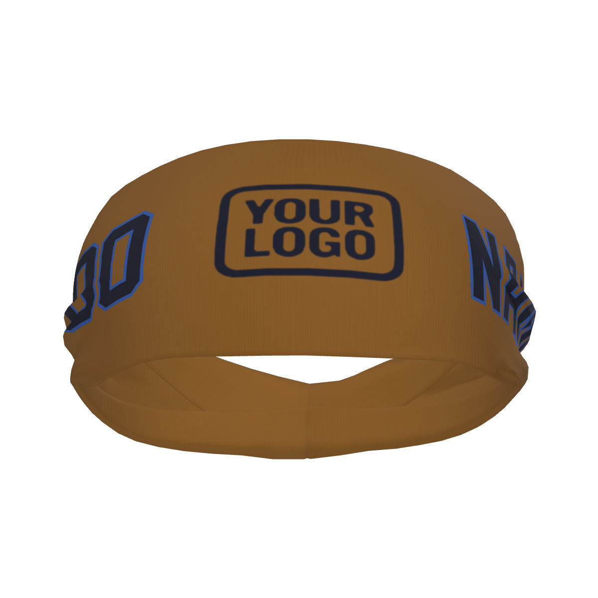 Custom Khaki Navy Sports headband