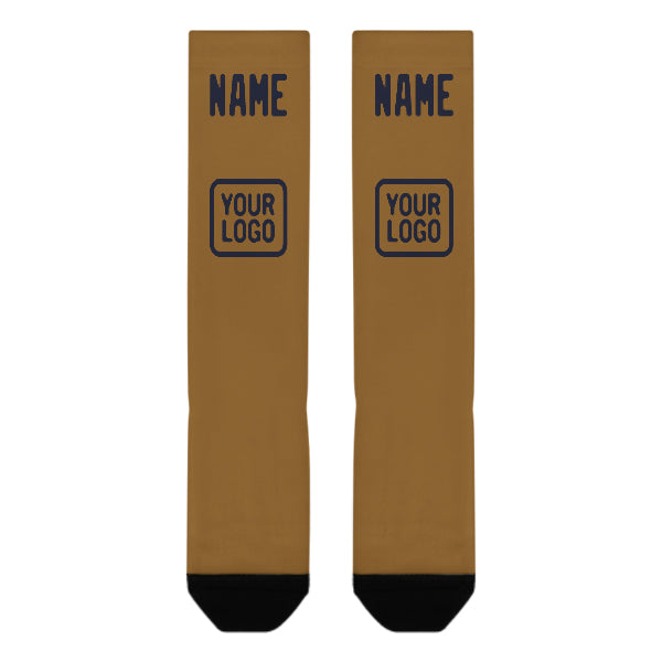 Custom Khaki Navy Knee-High Sock