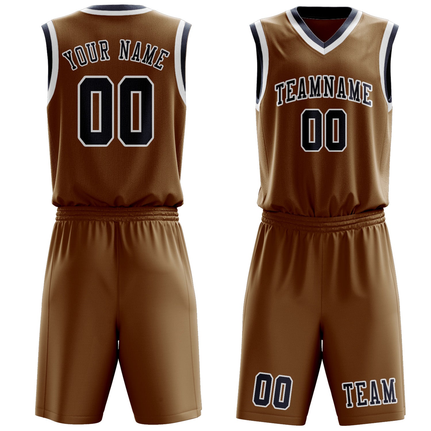 Custom Khaki Blue Basketball Set