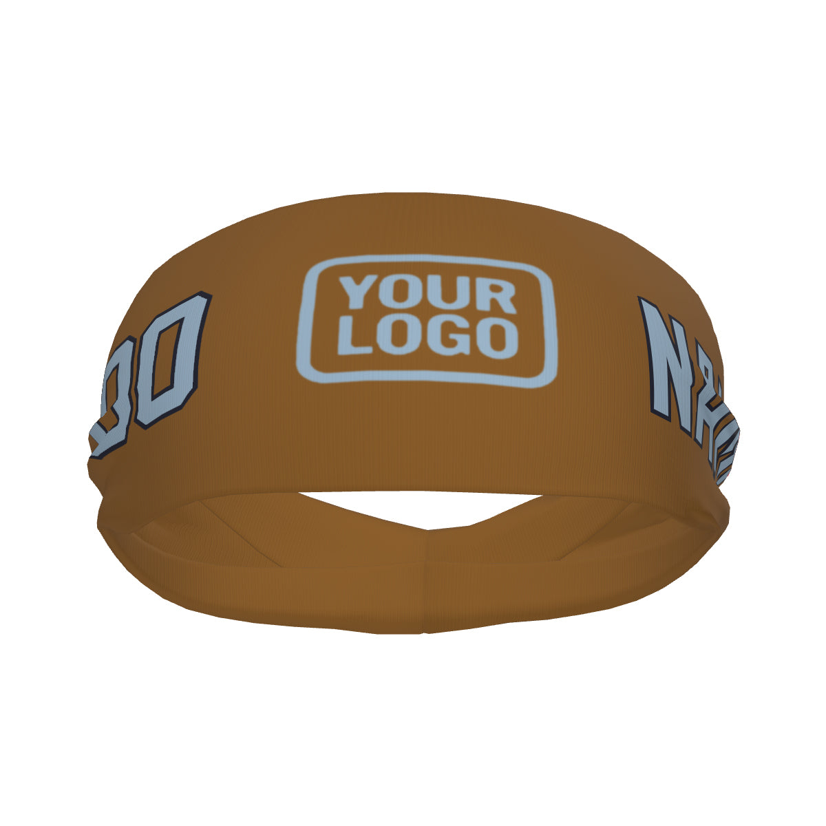 Custom Khaki Light Blue Sports headband