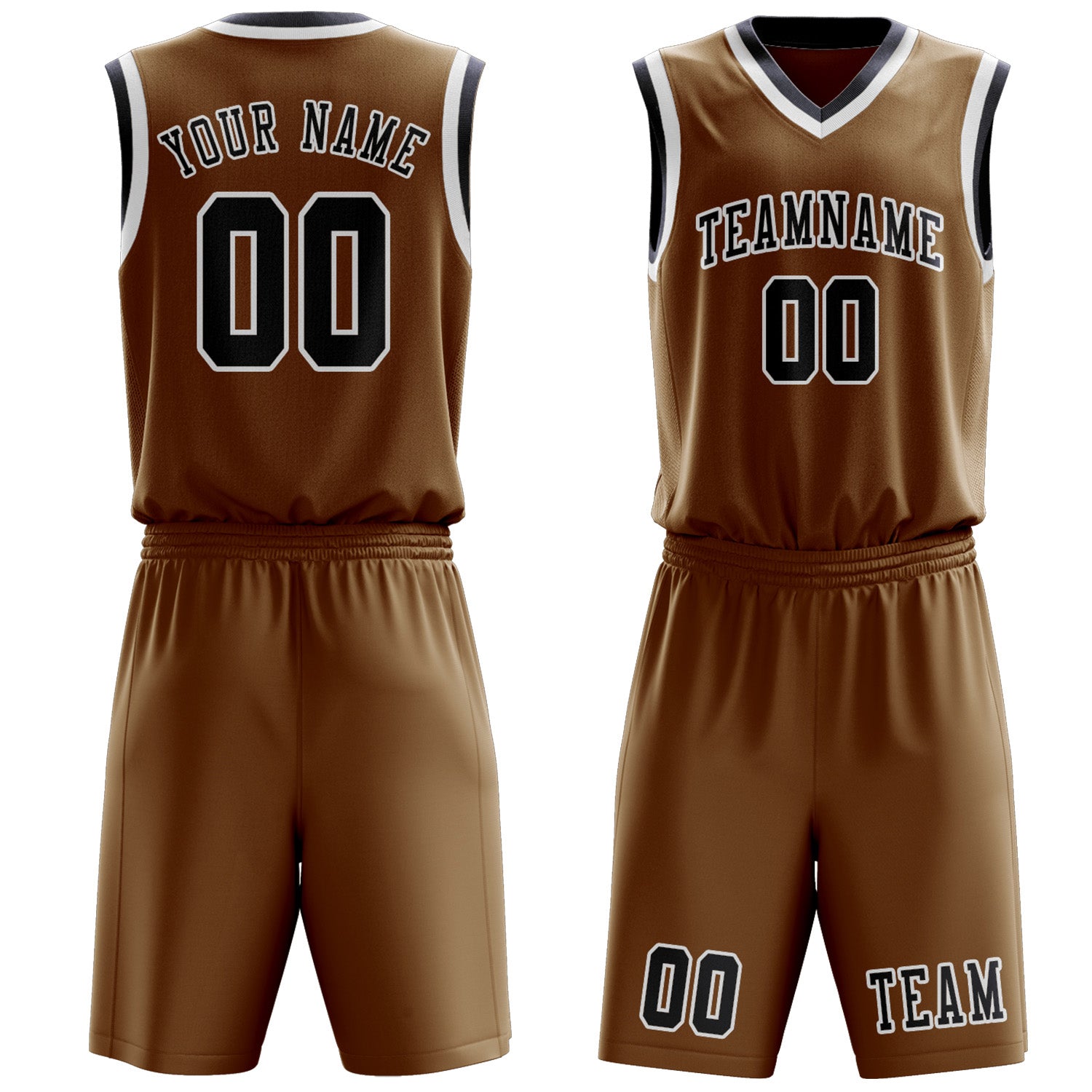 Custom Khaki Navy Basketball Set
