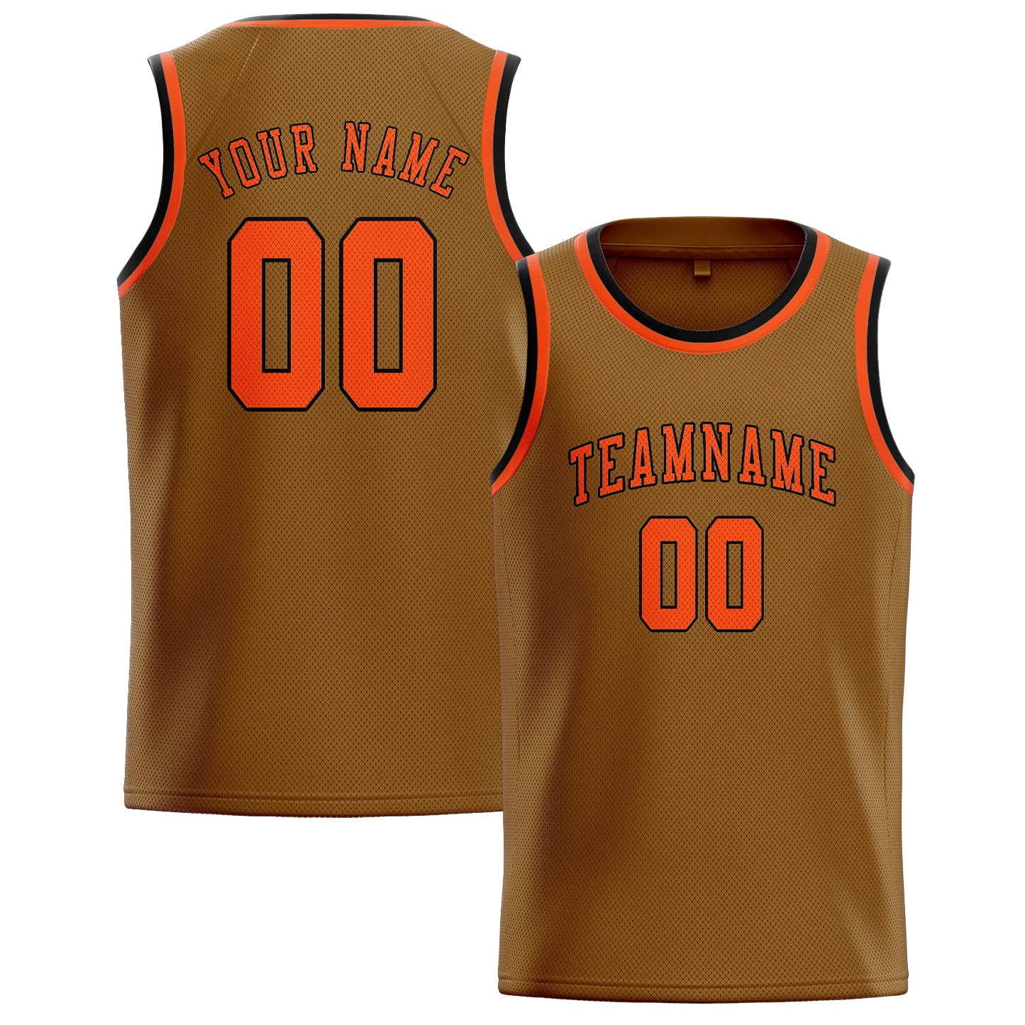 Custom Khaki Orange Red Basketball Jersey