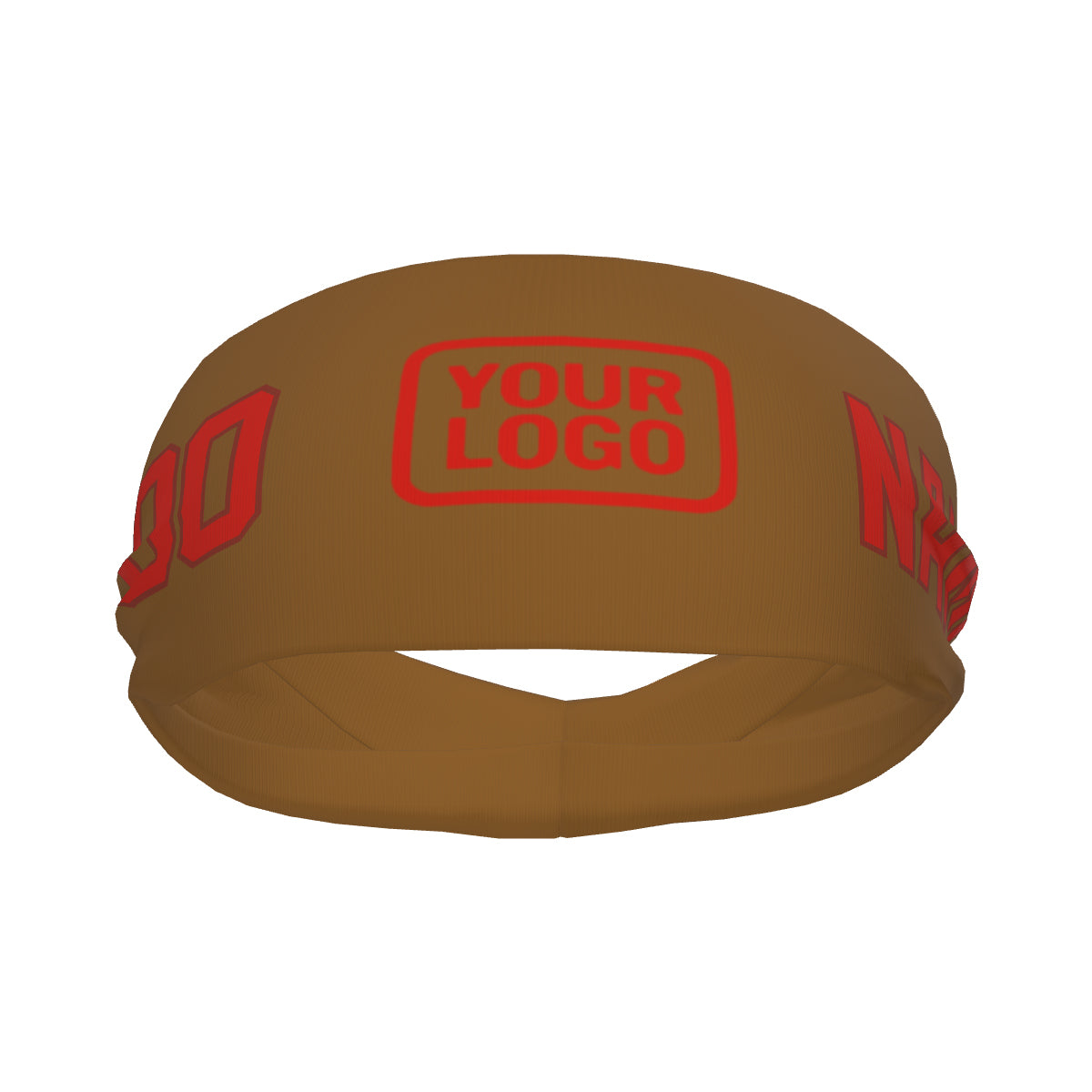 Custom Khaki Orange Red Sports headband