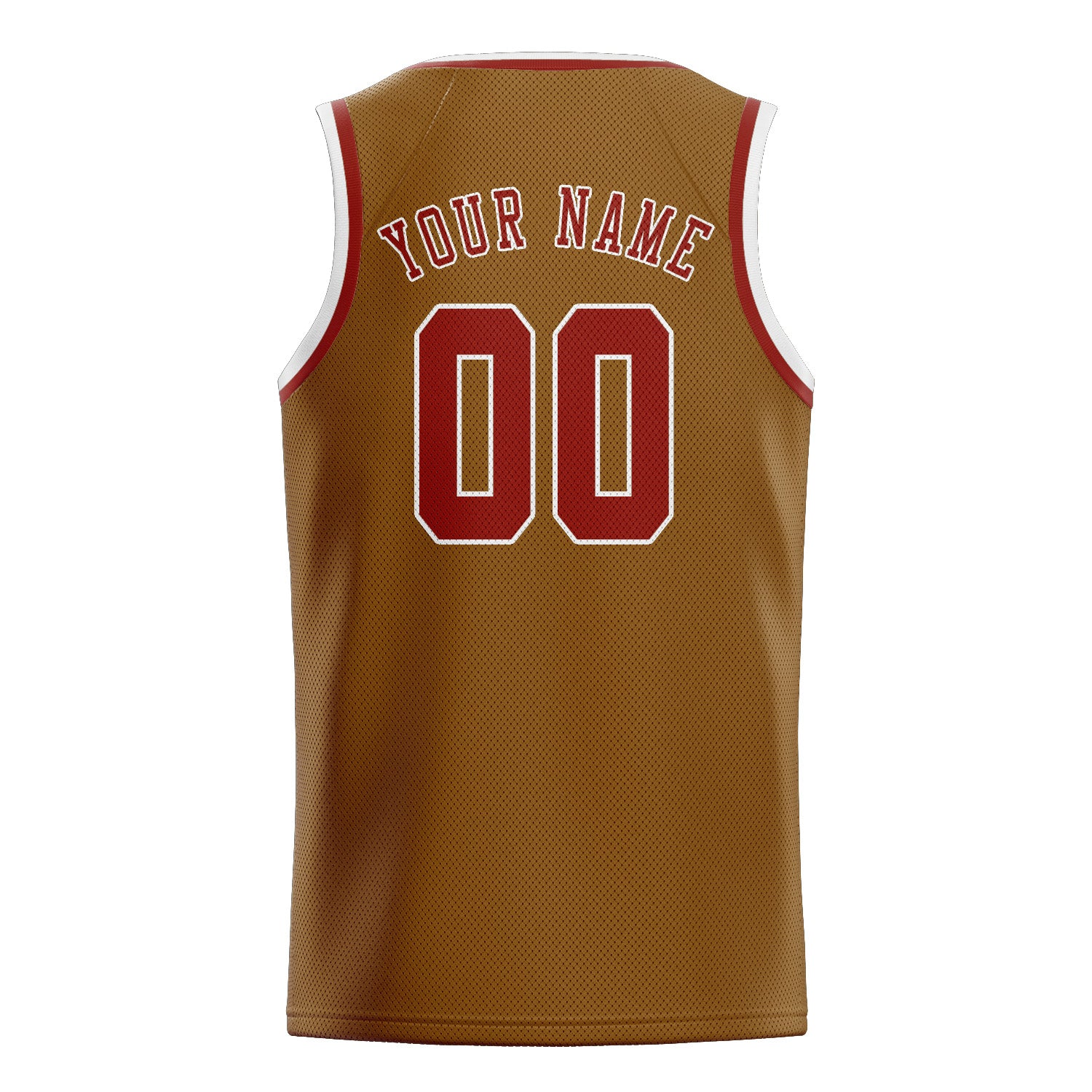 Custom Khaki Coral Red Basketball Jersey