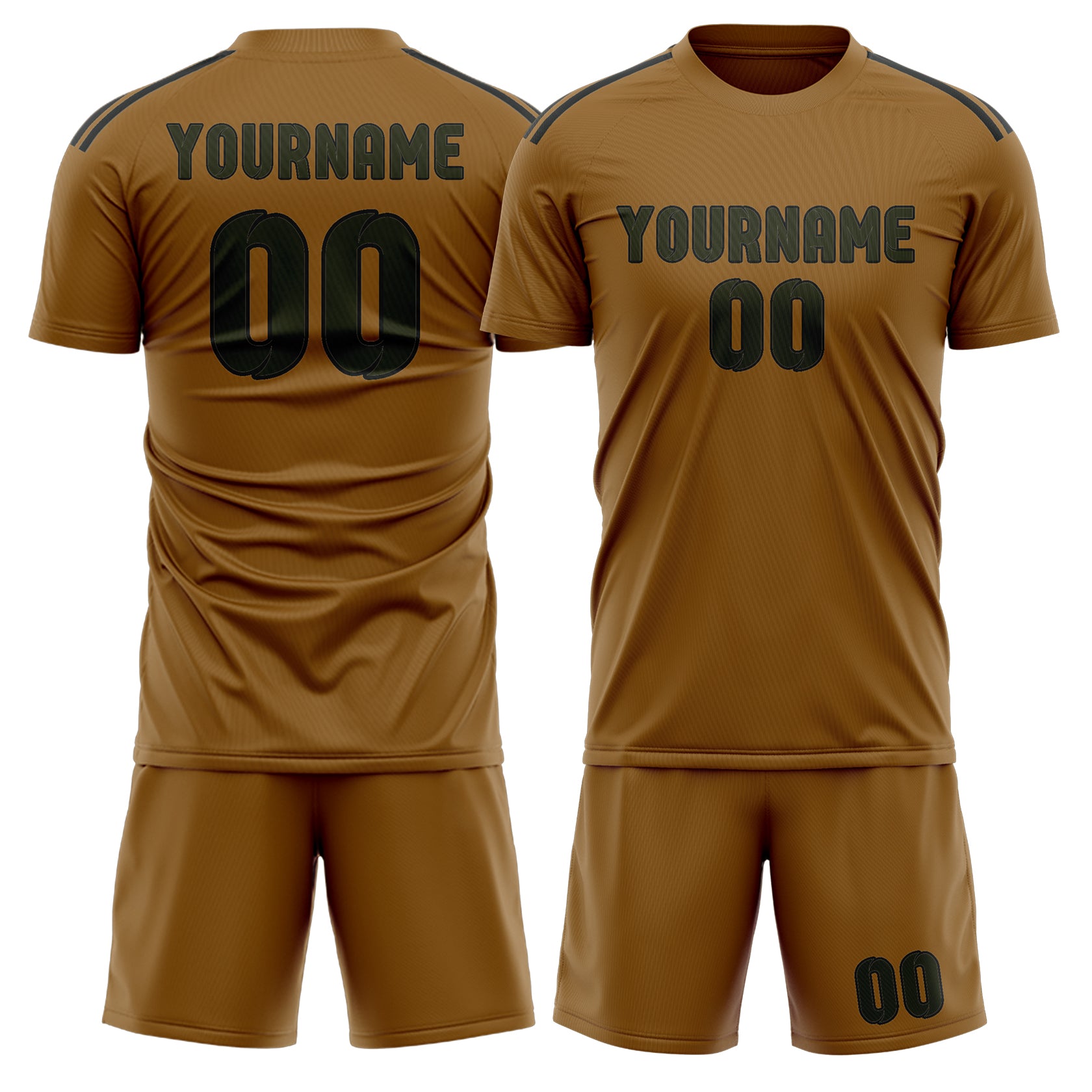 Custom Khaki Olive Soccer Set