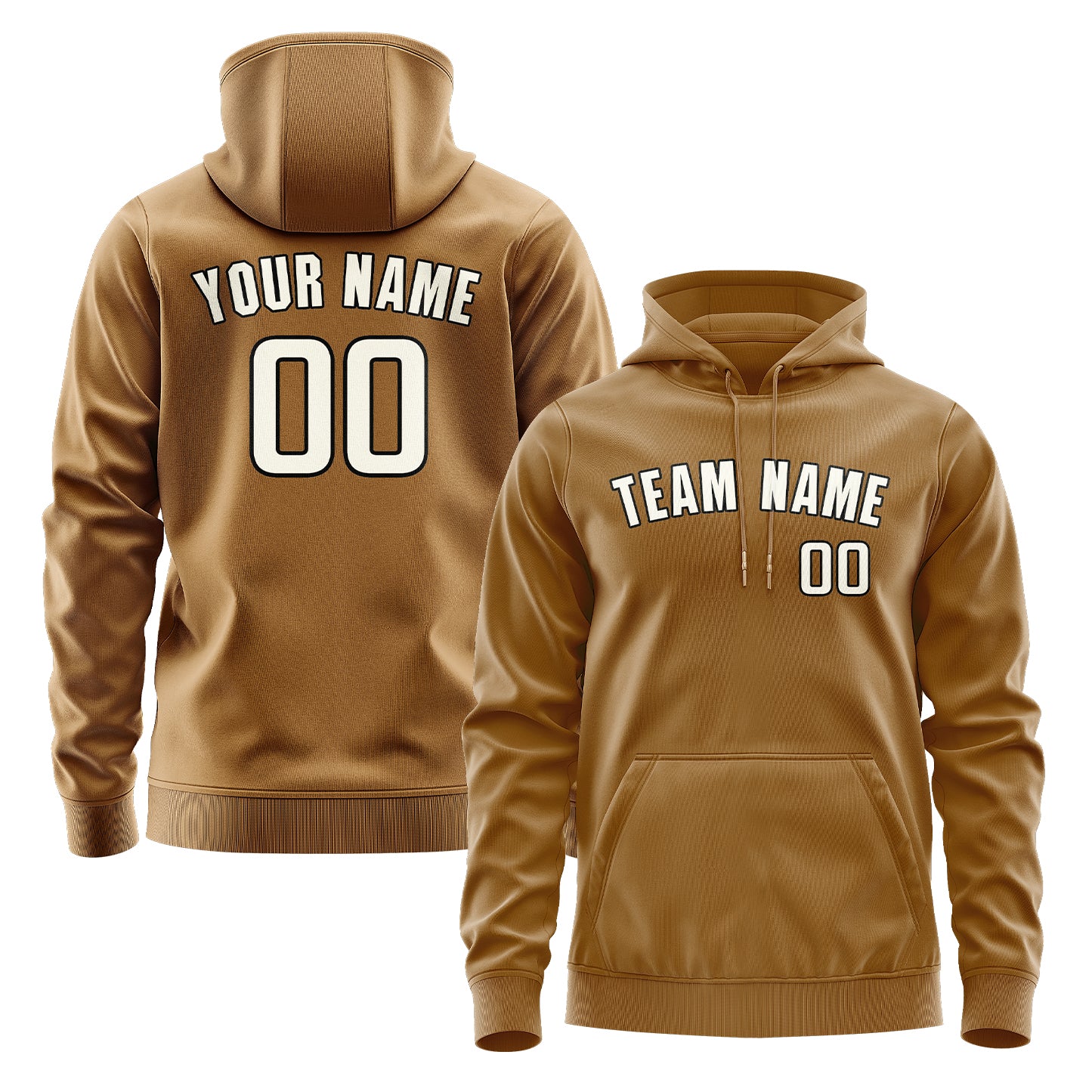 Custom Khaki Cream Hoodie