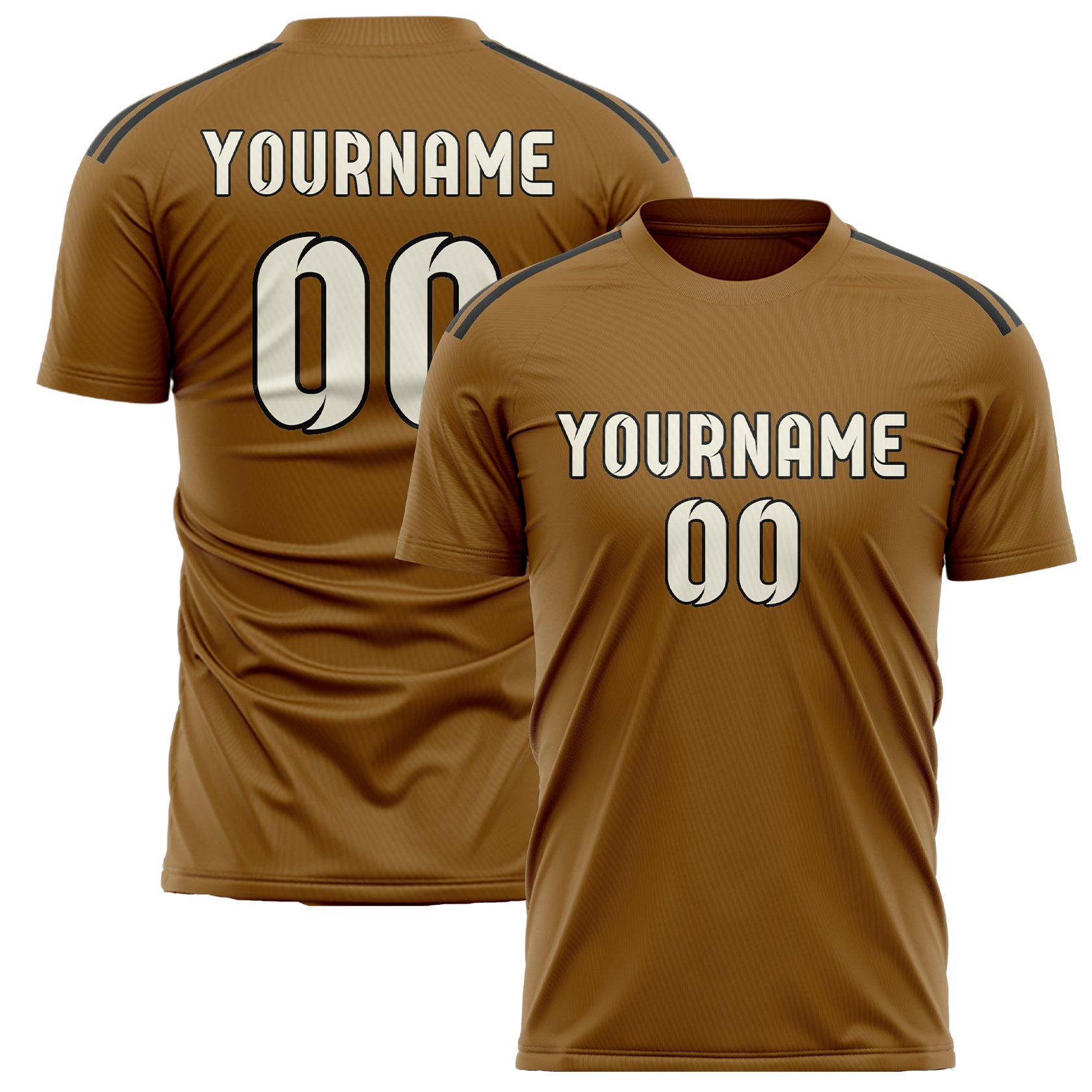 Custom Khaki Cream Soccer Jersey