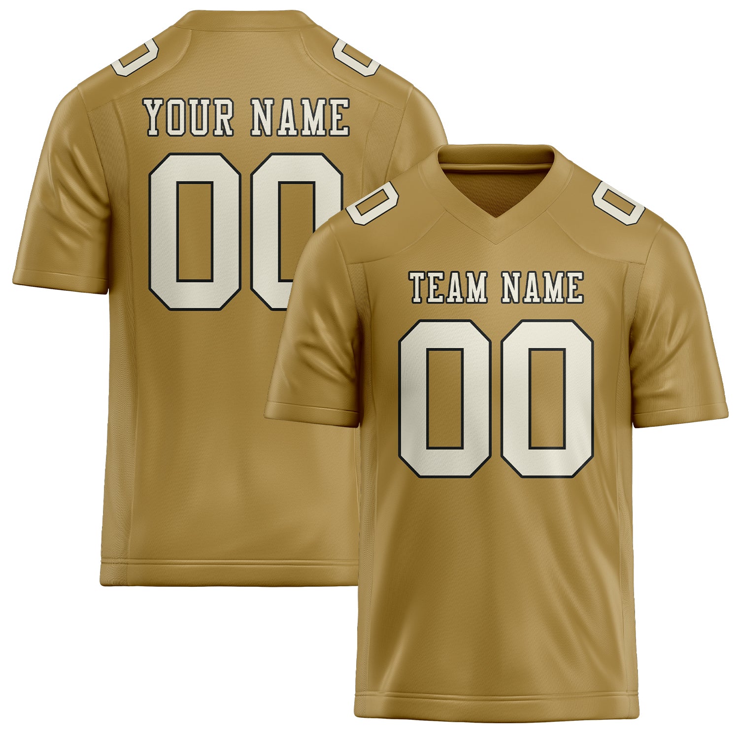 Custom Khaki Cream Football Jersey