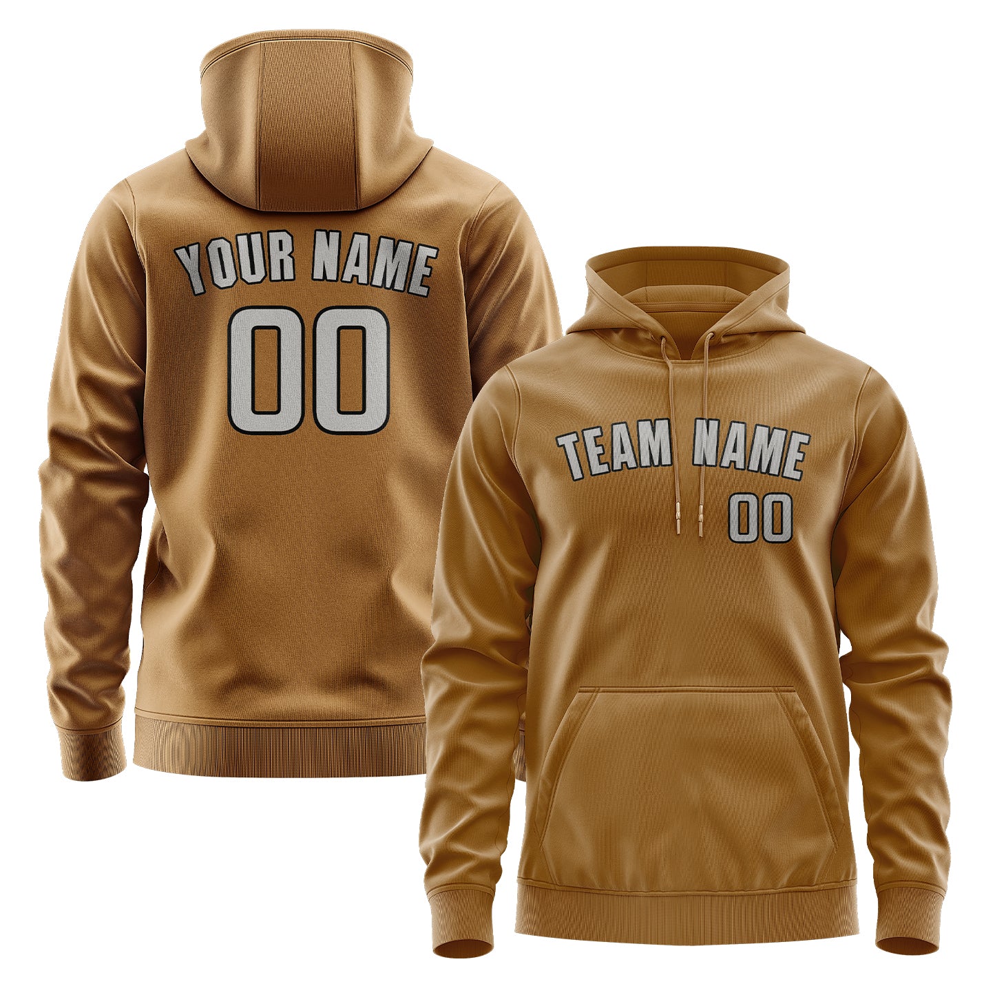 Custom Khaki Gray Hoodie
