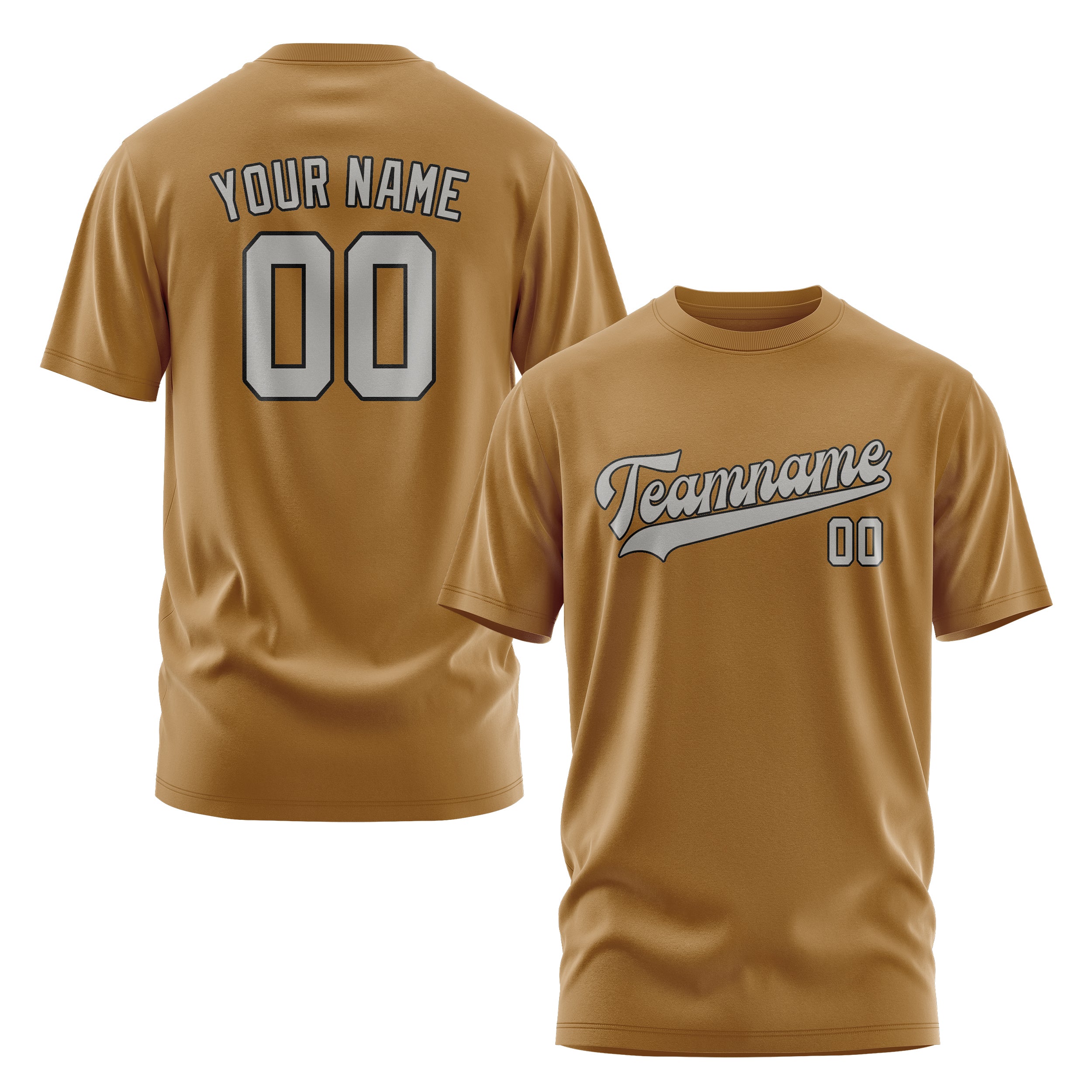 Custom Khaki Gray T-Shirt