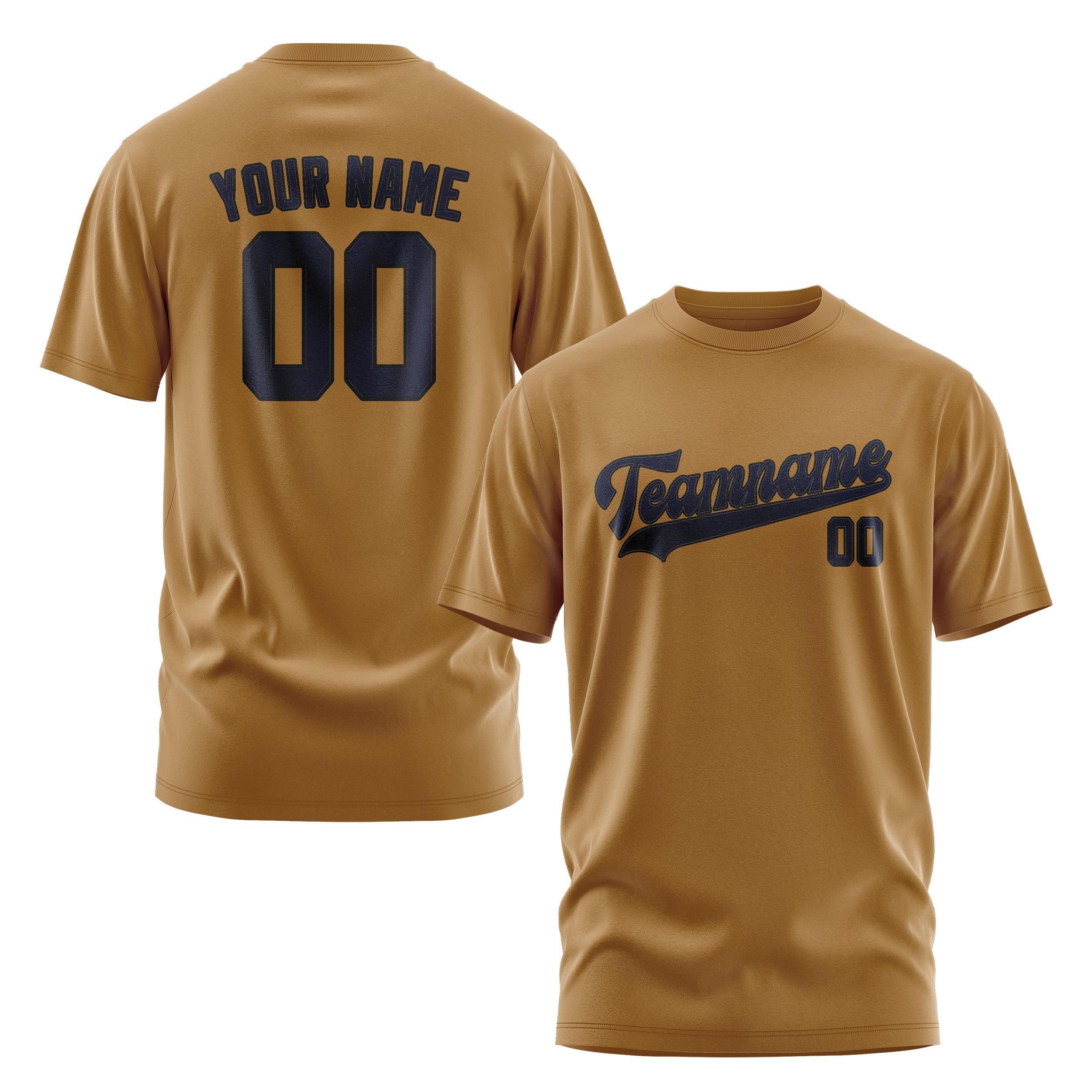 Custom Khaki Navy T-Shirt