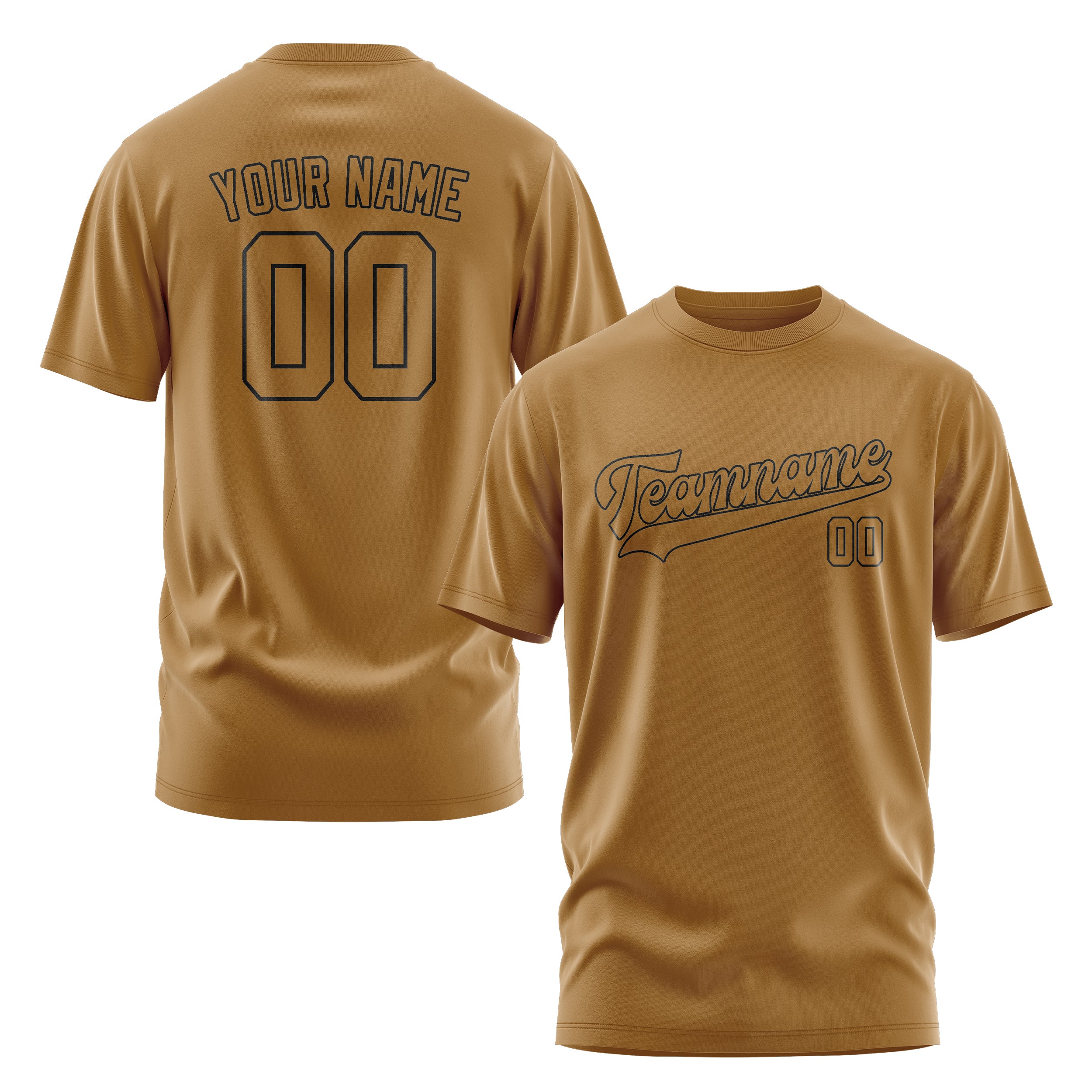 Custom Khaki Khaki T-Shirt